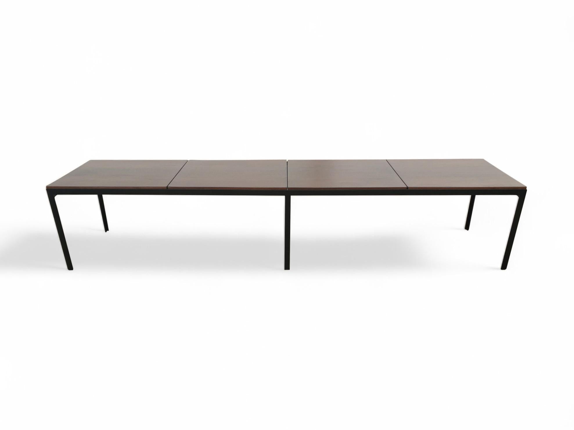 Florence Knoll T Angle Walnut Bench For Sale 6