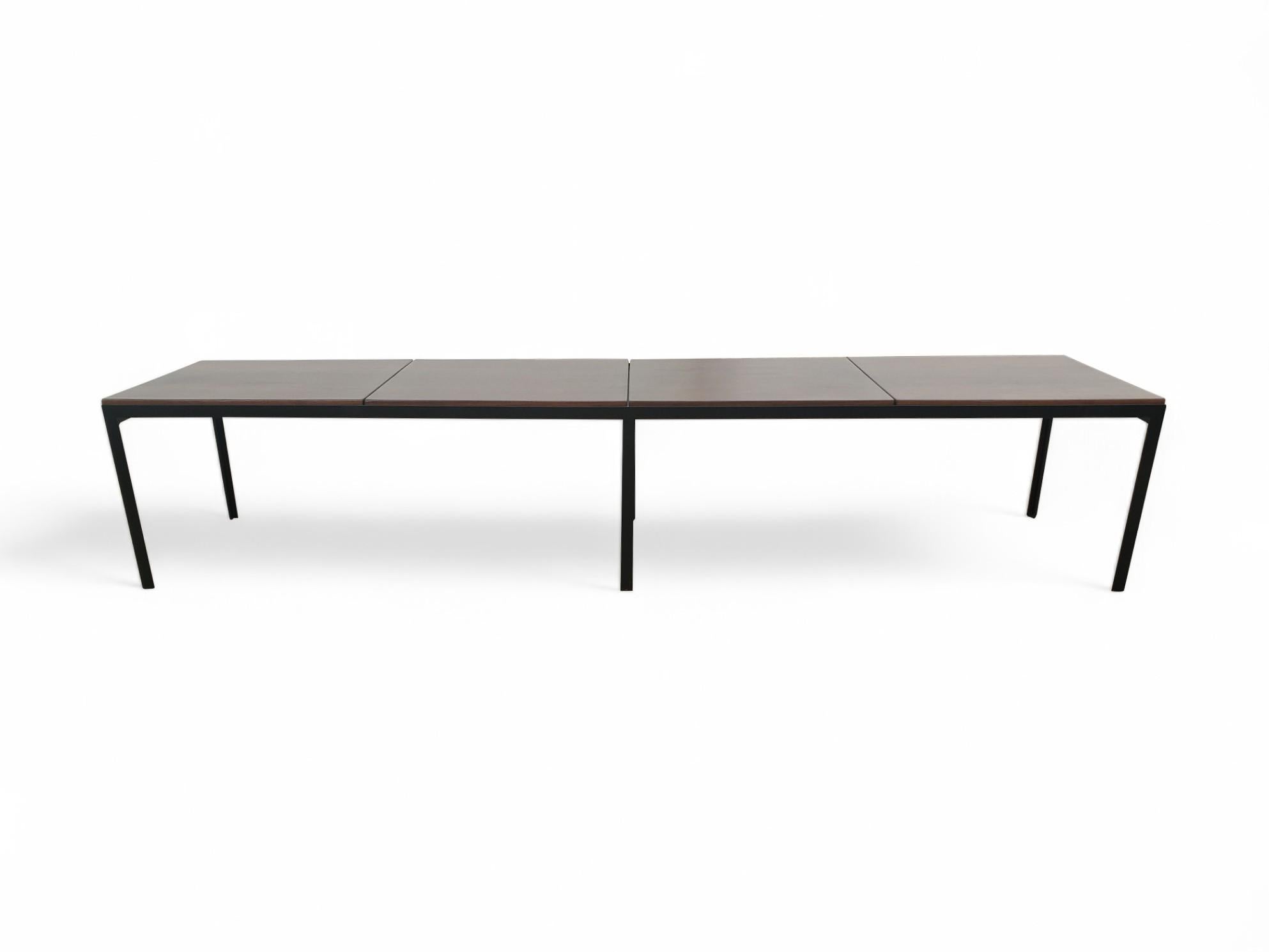 Florence Knoll T Angle Walnut Bench For Sale 7
