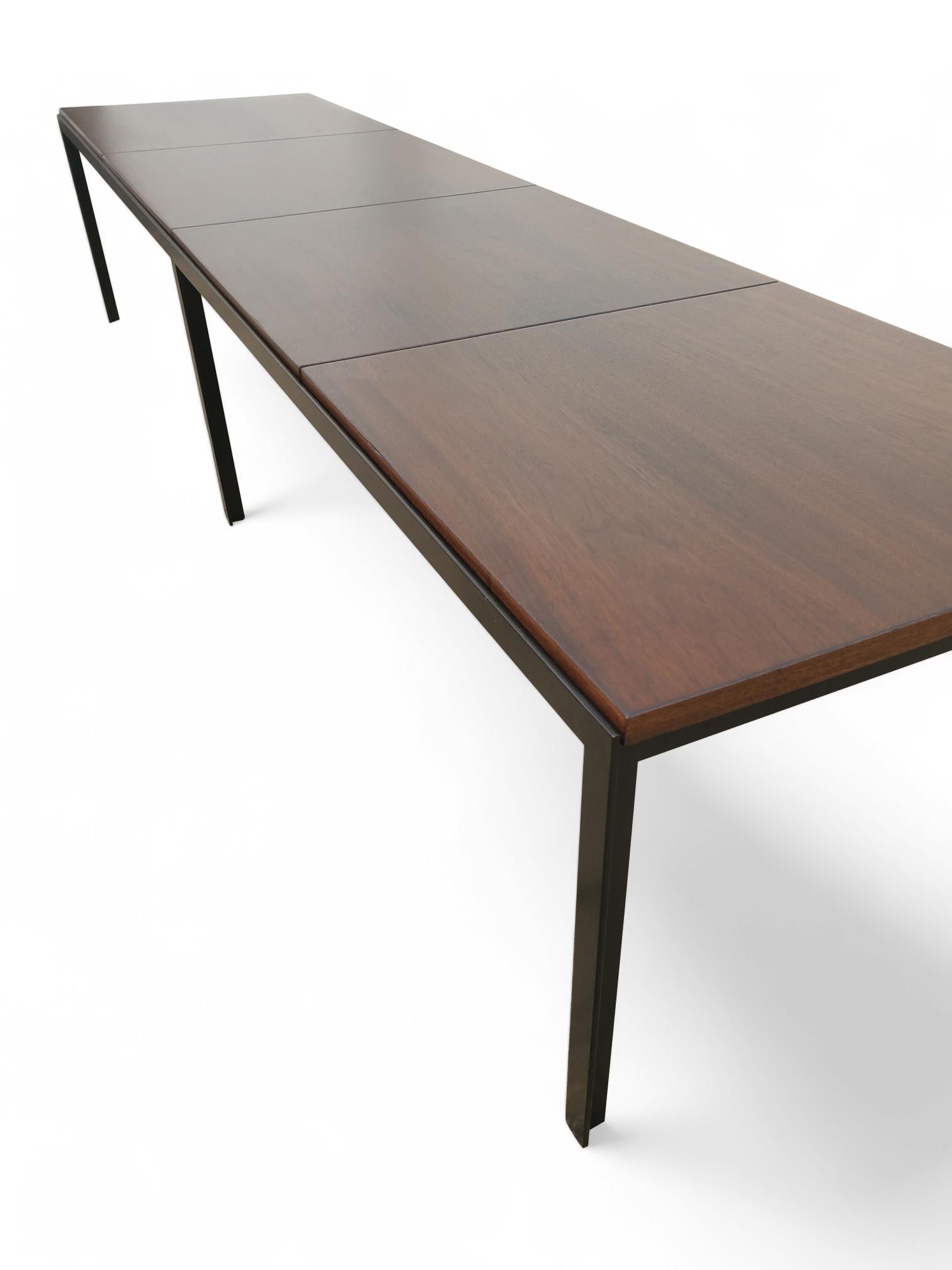 Florence Knoll T Angle Walnut Bench For Sale 9