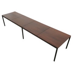 Florence Knoll T Angle Walnut Bench