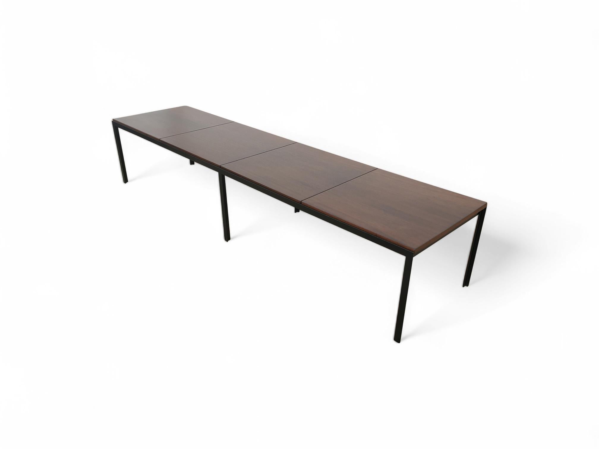 American Florence Knoll T Angle Walnut Bench For Sale