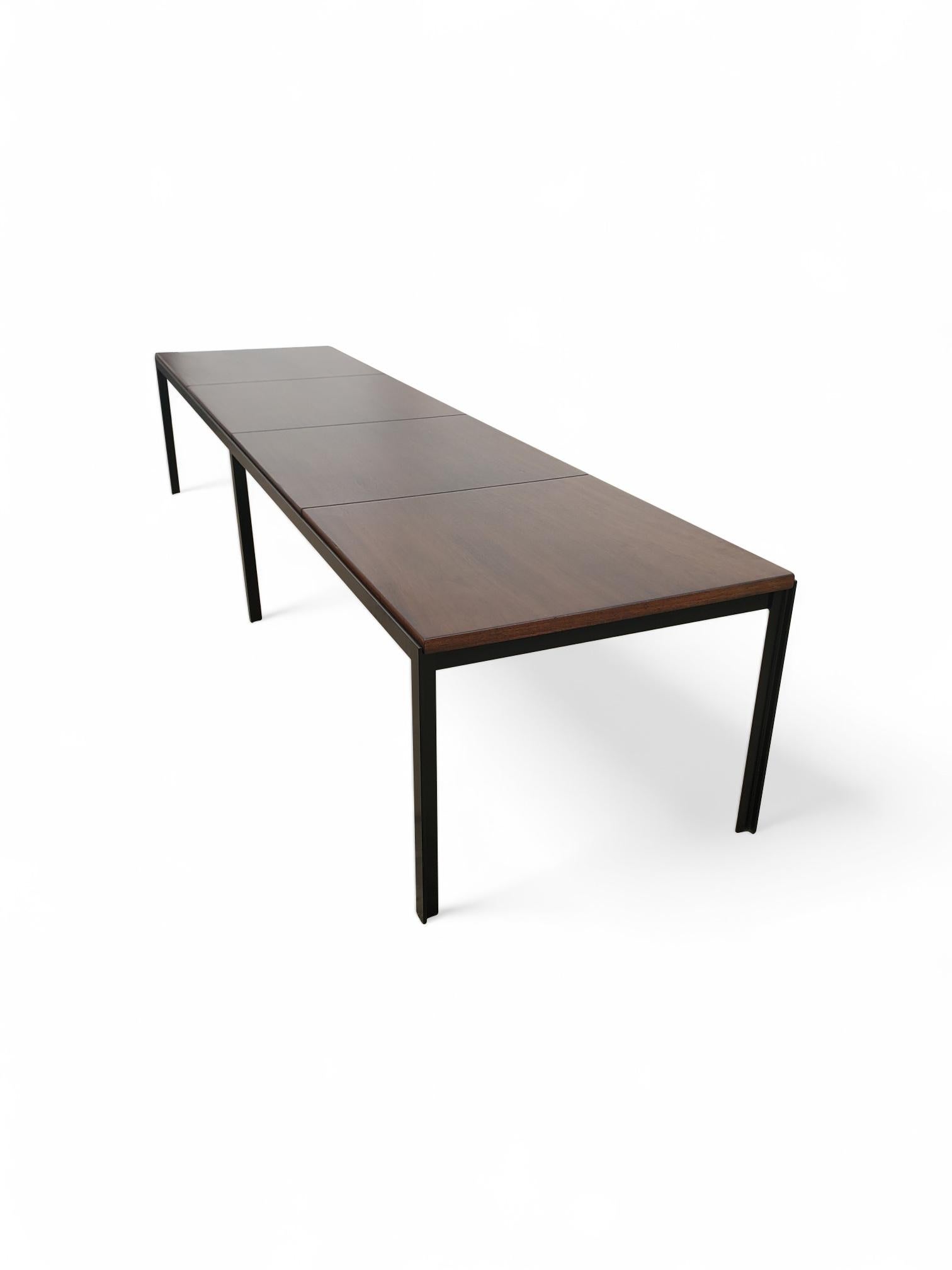 Florence Knoll T Angle Walnut Bench For Sale 1
