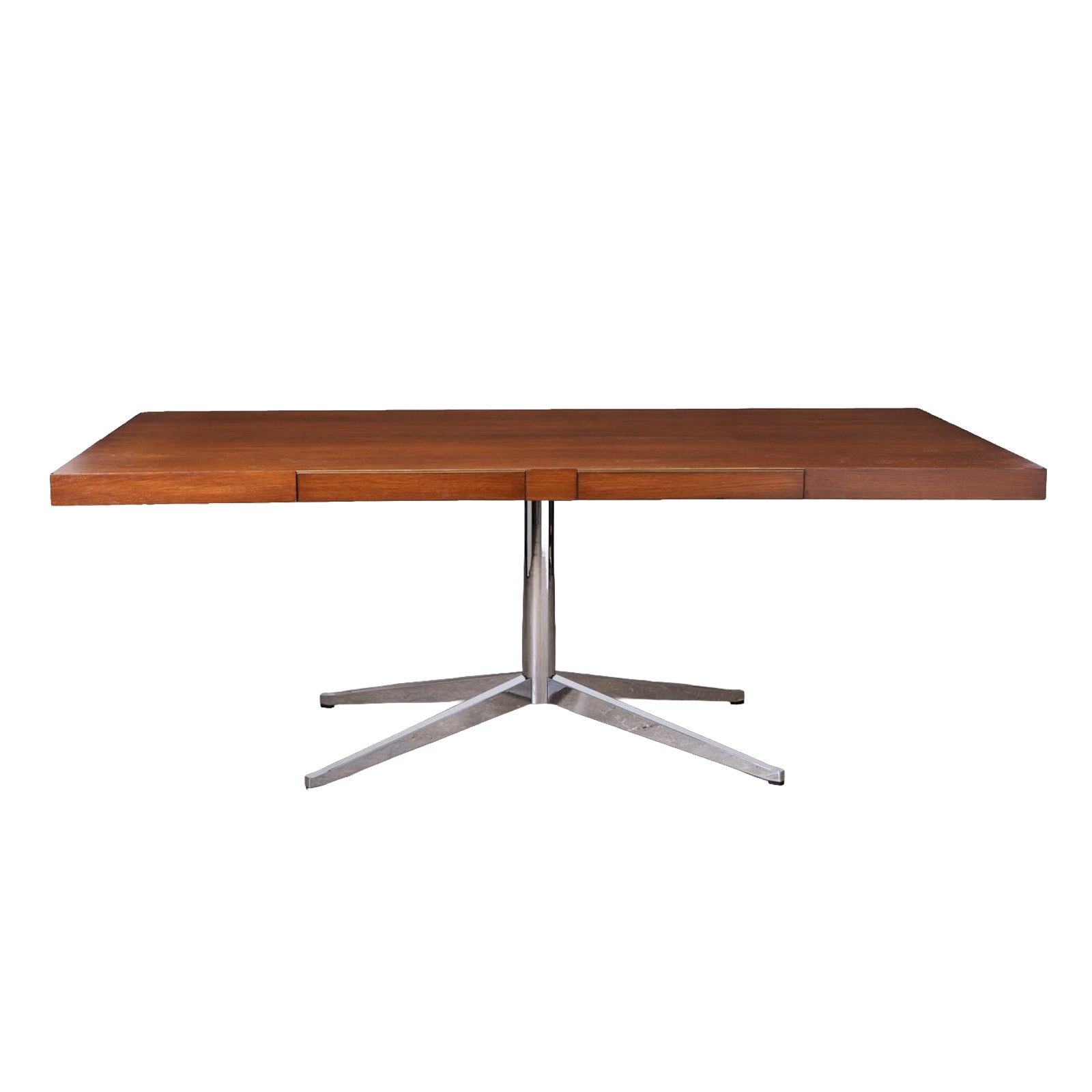 Florence Knoll Table Desk for Knoll in Rift-Cut White Oak For Sale