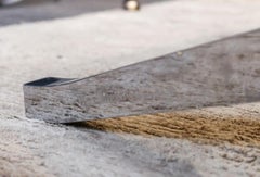 Florence Knoll - TABLE round top , marble Calacatta oro verde , chrome-plated ba