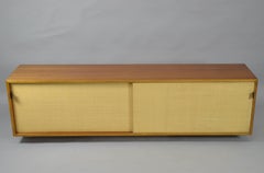 Florence Knoll Teak Wall Sideboard Bast Sliding Doors Knoll International
