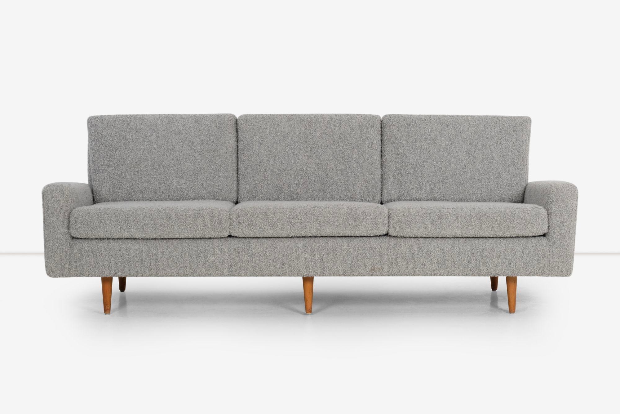 Florence Knoll Three-Seat Sofa reupholstered with Great Plains 
