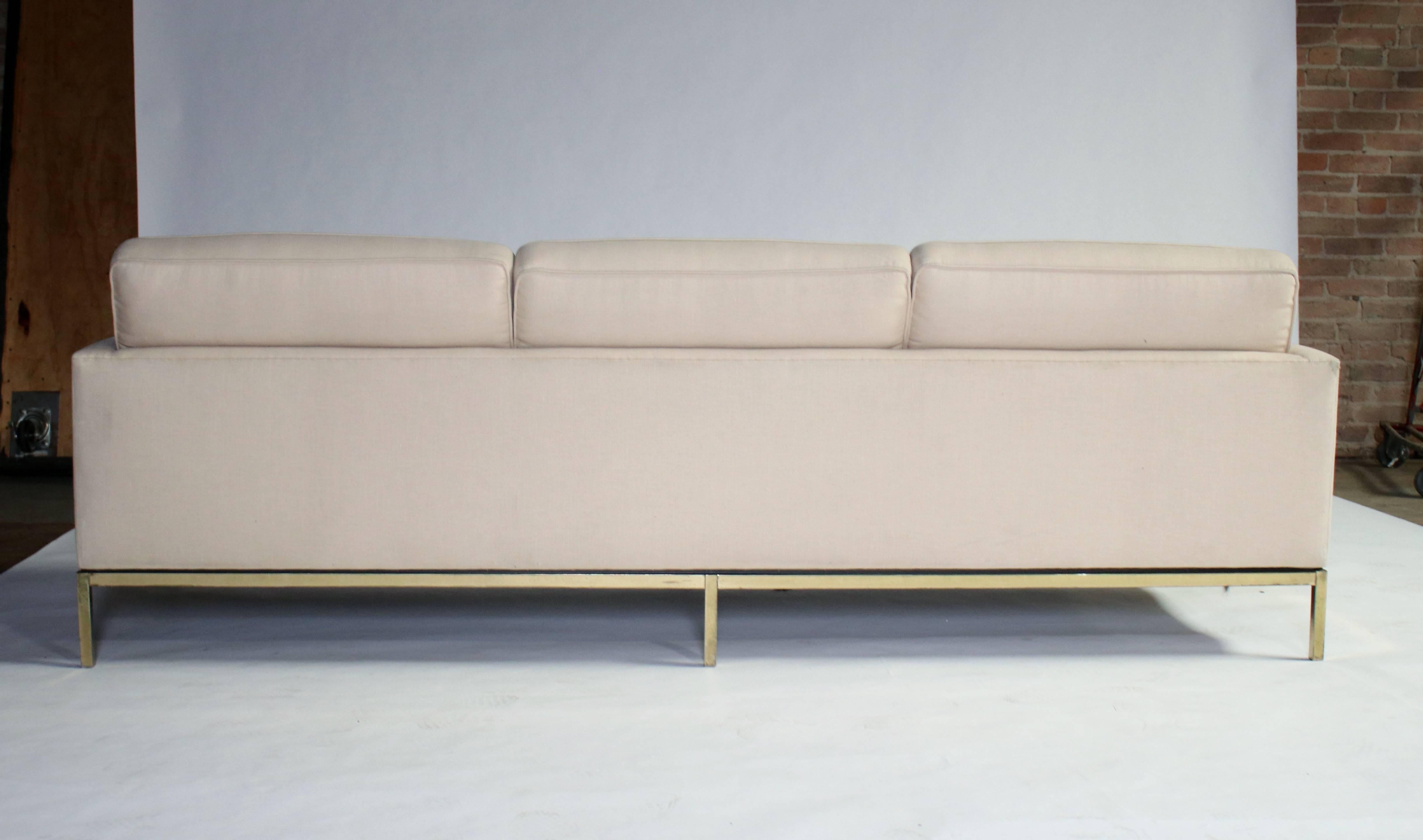 Mid-Century Modern Florence Knoll Three-Seat Sofa