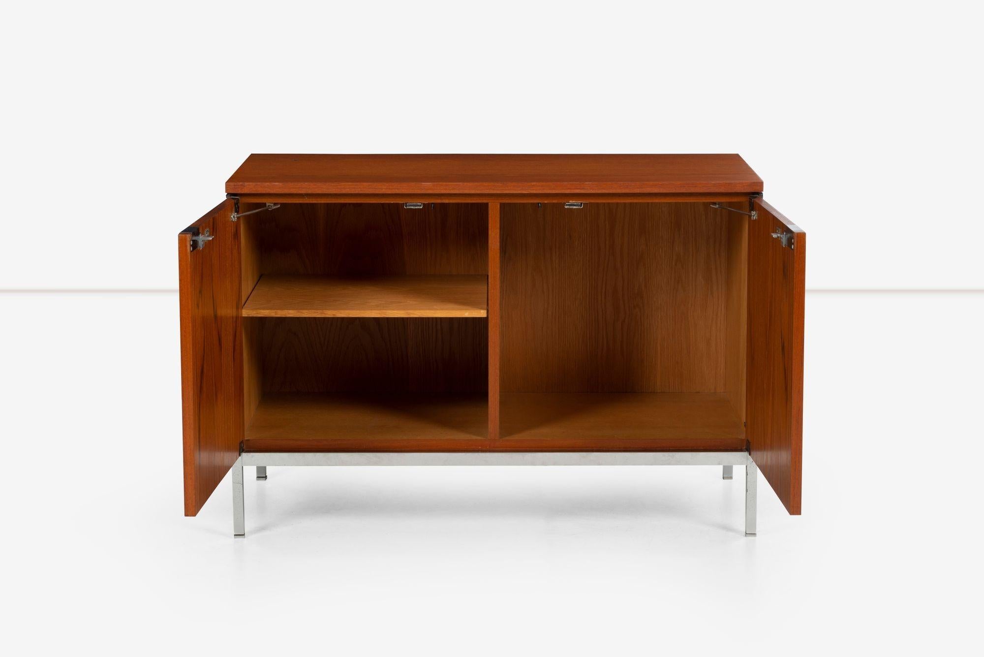 Mid-Century Modern Florence Knoll Two-Door Cabinet in Teak-Wood For Sale