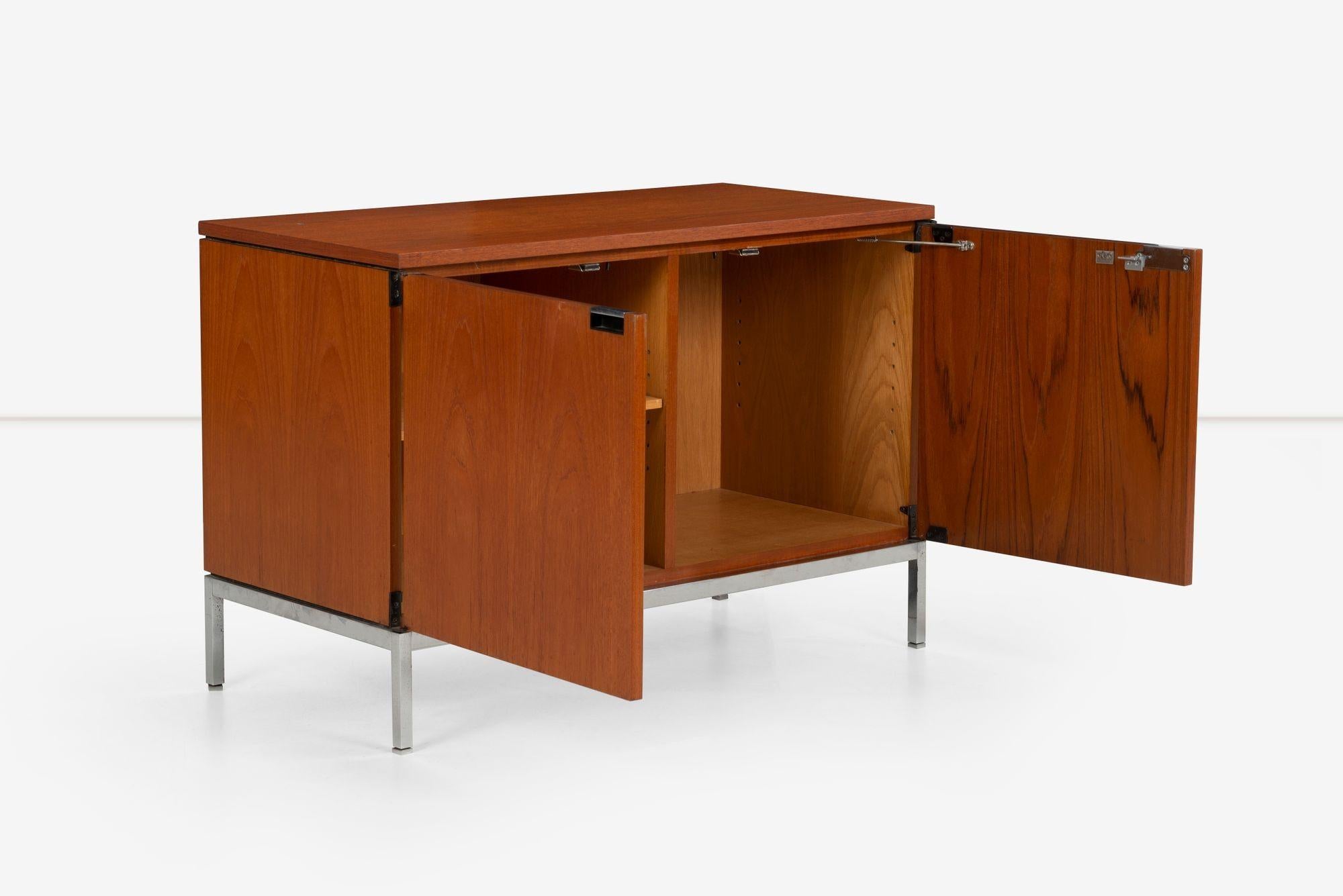 American Florence Knoll Two-Door Cabinet in Teak-Wood For Sale