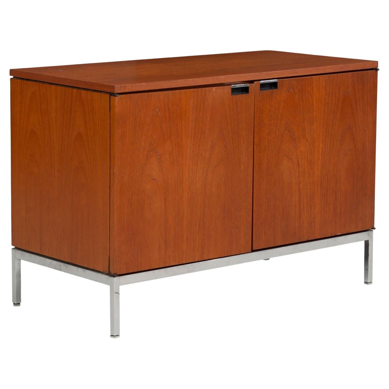 Florence Knoll Two-Door Cabinet in Teak-Wood For Sale