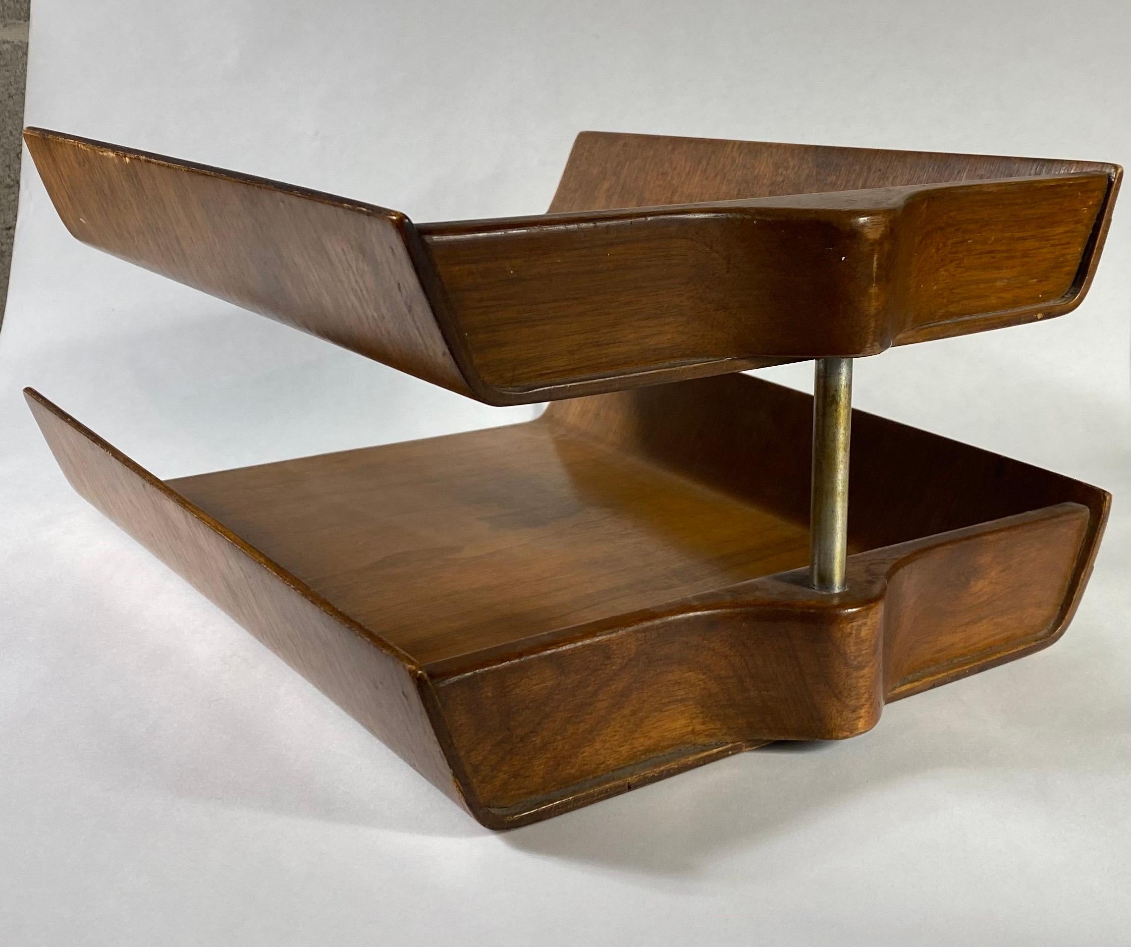 Mid-Century Modern Florence Knoll Two-Tier Filing Tray