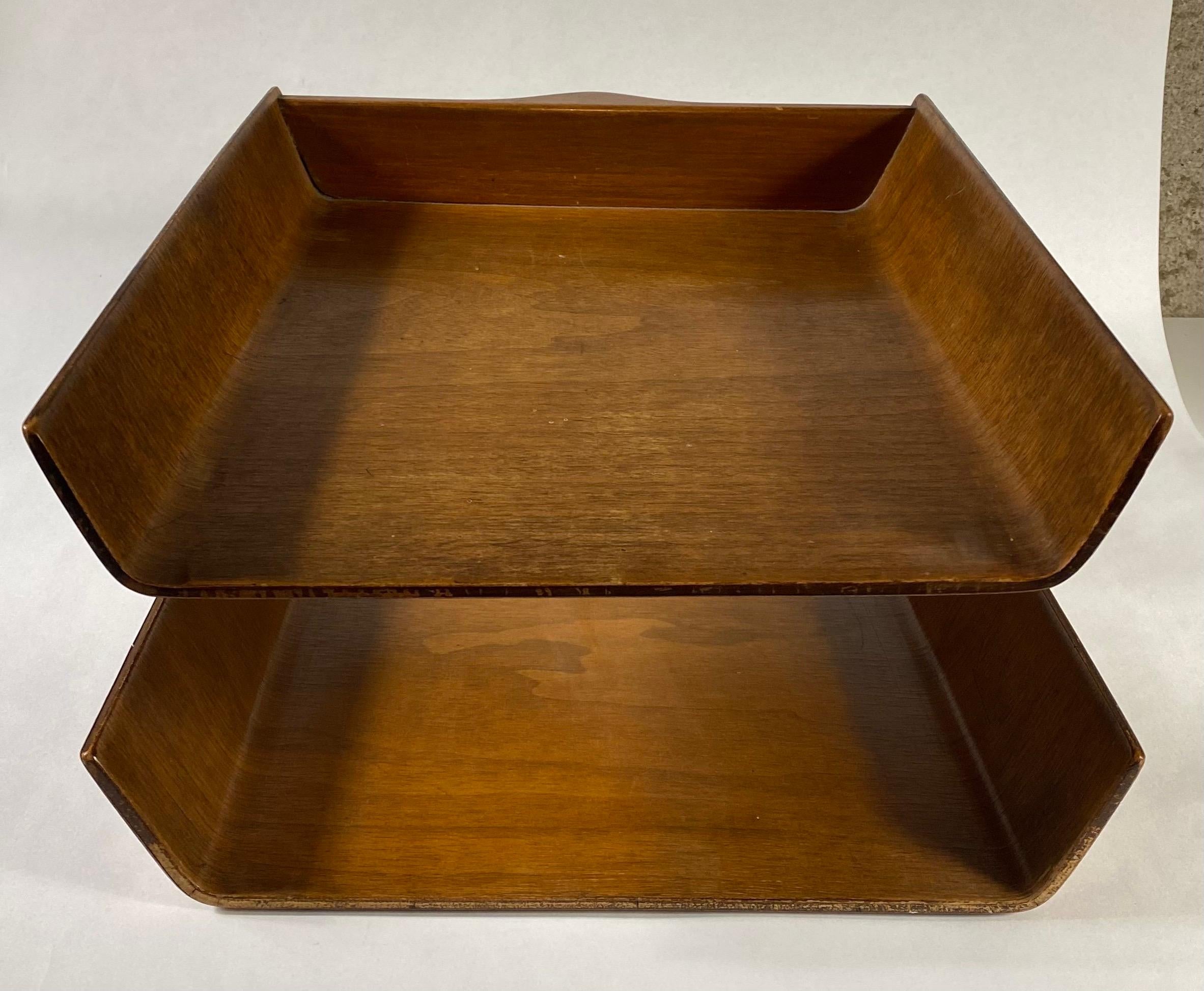 Florence Knoll Two-Tier Filing Tray In Good Condition In Stockton, NJ