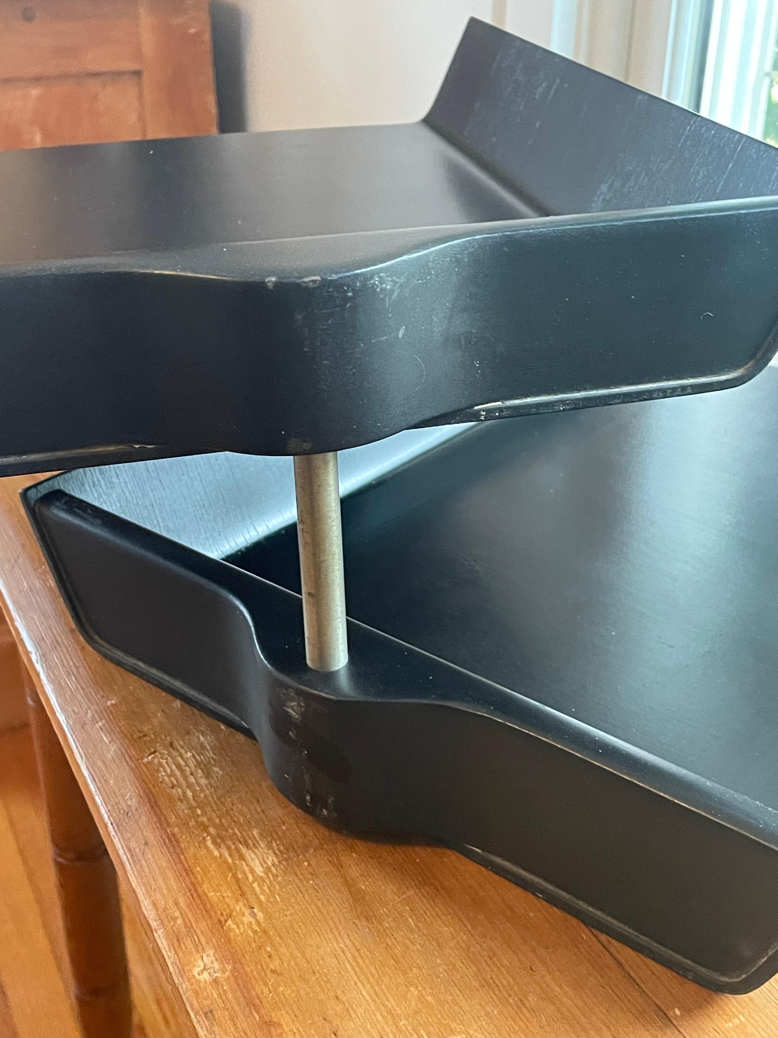 Plywood Florence Knoll Two Tier Letter Tray