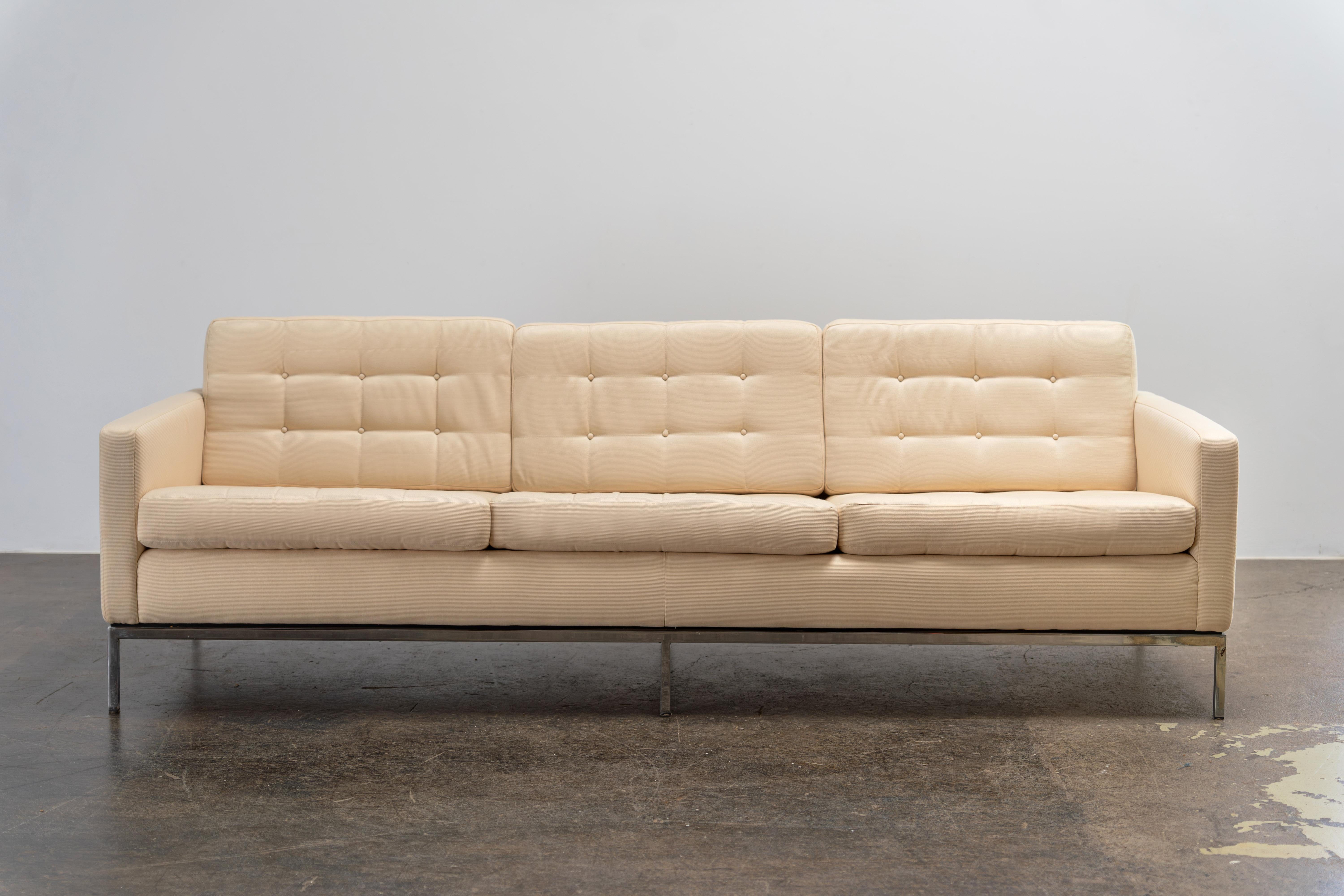 Florence Knoll - Sofá Vintage Knoll International, Moderno de mediados de siglo 1954 Acero en venta