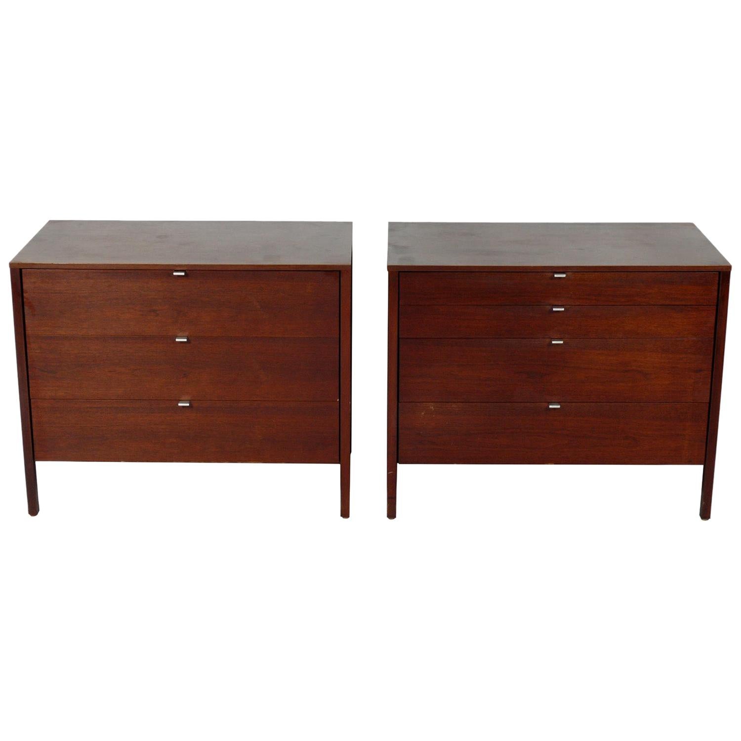 Florence Knoll Walnut Chests or Dressers