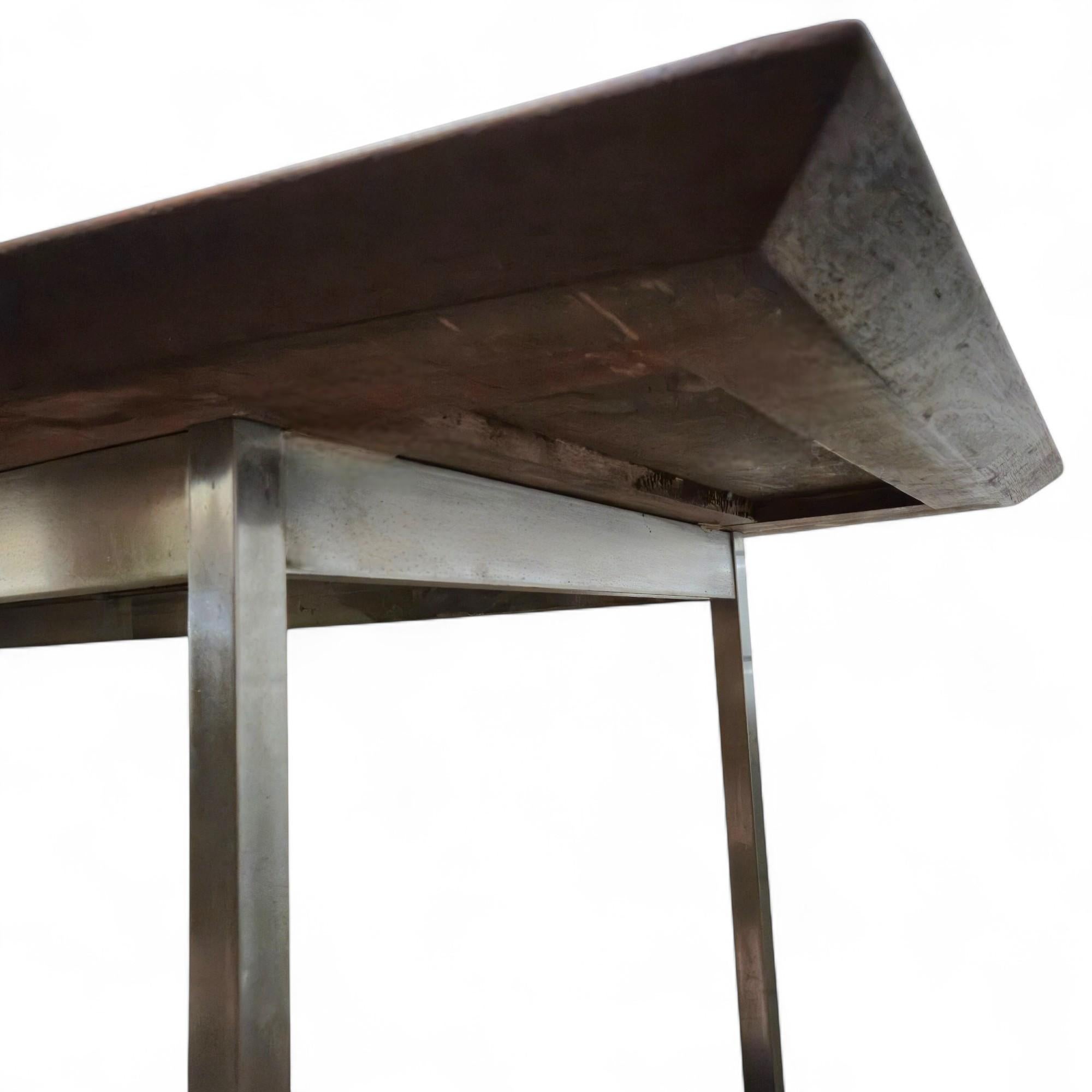 Florence Knoll Tavolo da pranzo in noce e cromo modello 580 per Knoll, 20° secolo in vendita 5