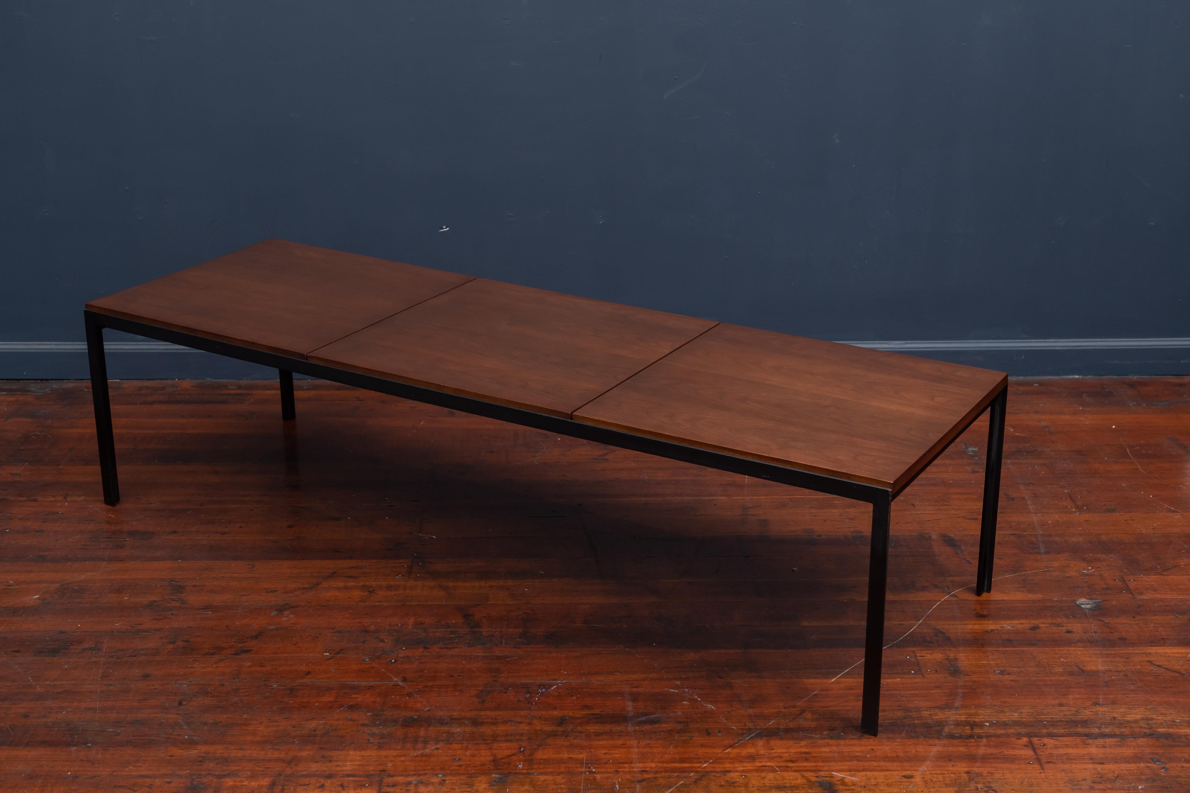 American Florence Knoll Walnut Coffee Table Bench