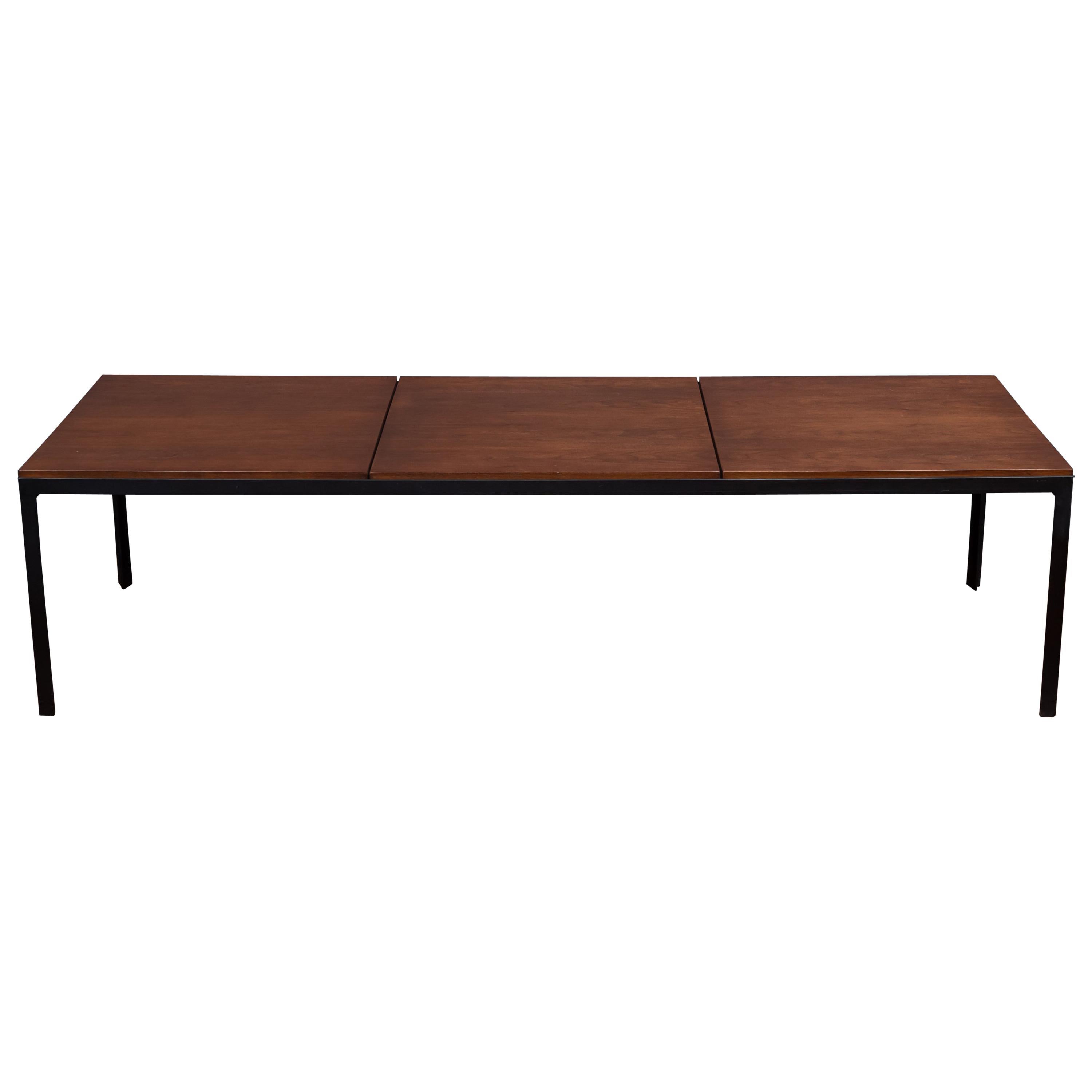 Florence Knoll Walnut Coffee Table Bench