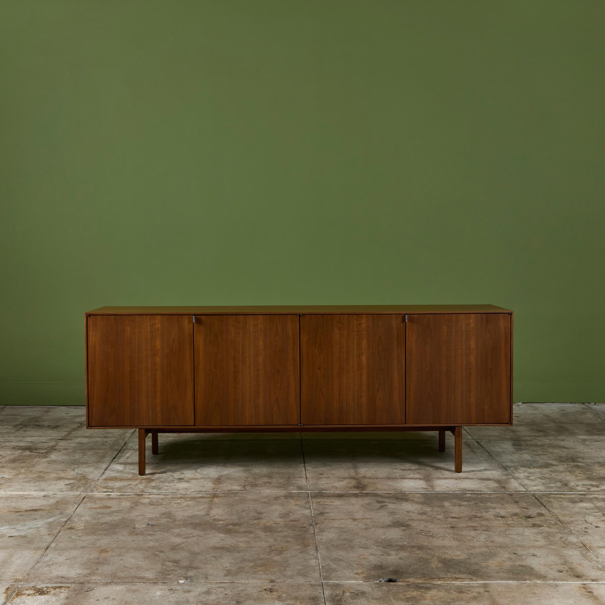 American Florence Knoll Walnut Credenza