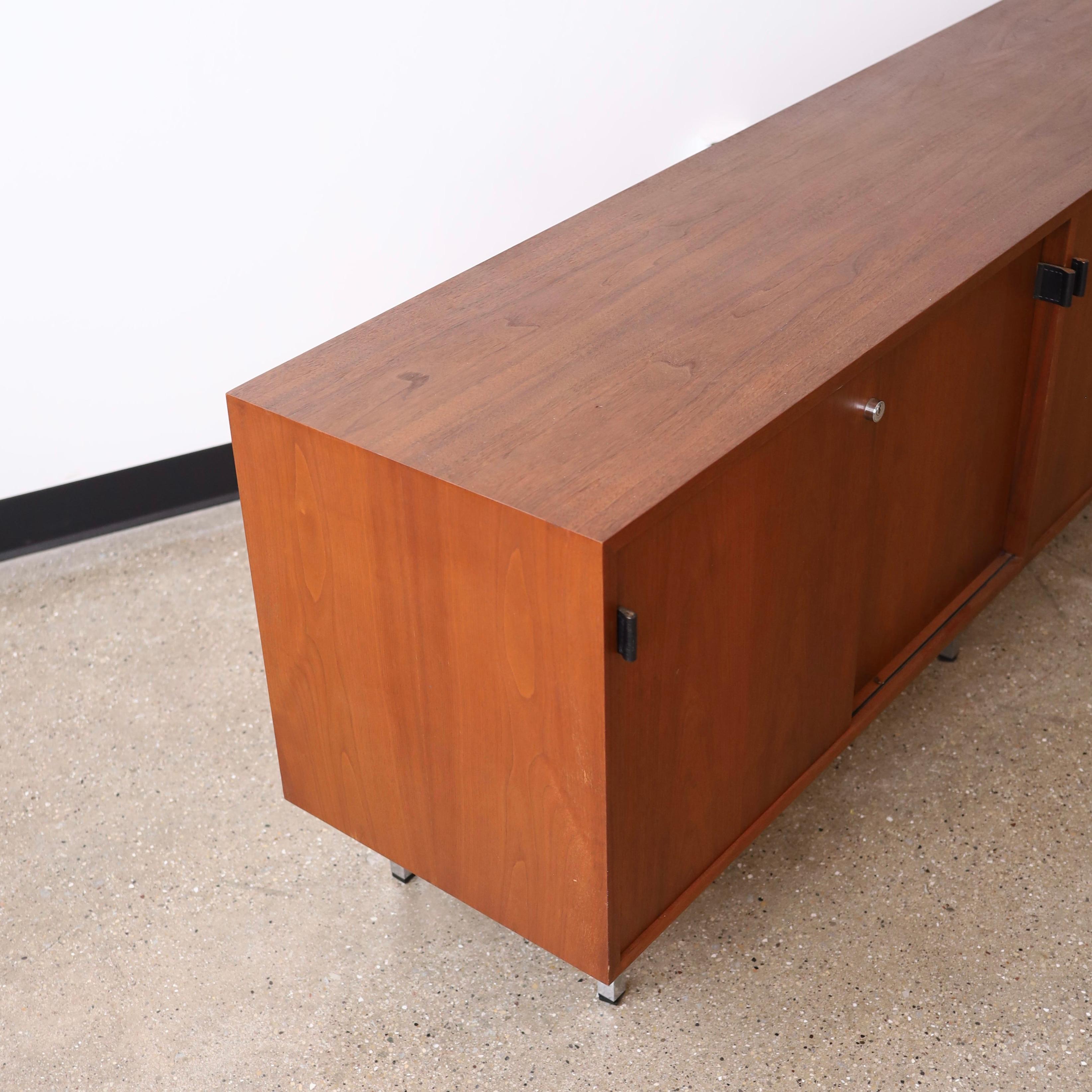 American Florence Knoll Walnut Credenza