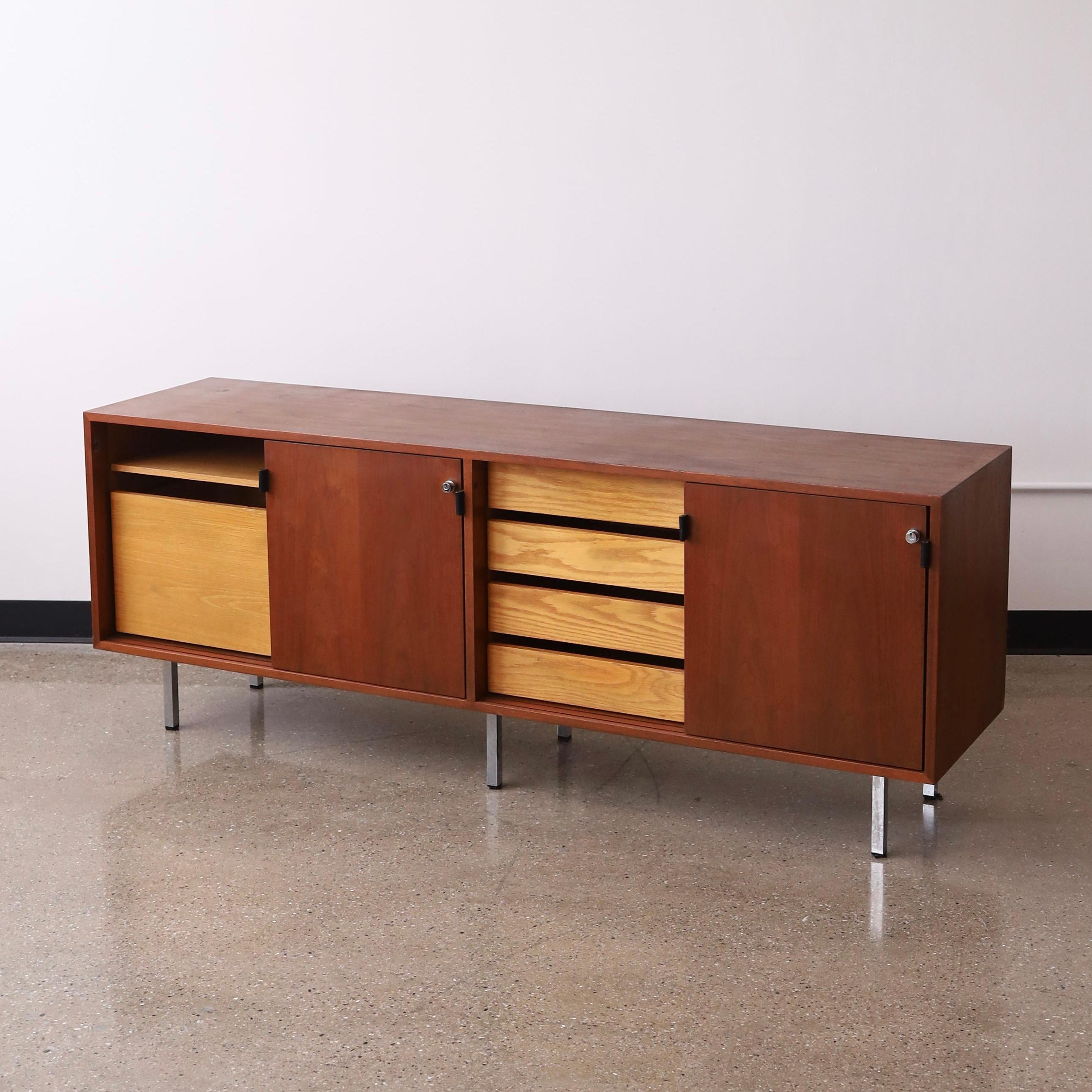 Mid-20th Century Florence Knoll Walnut Credenza