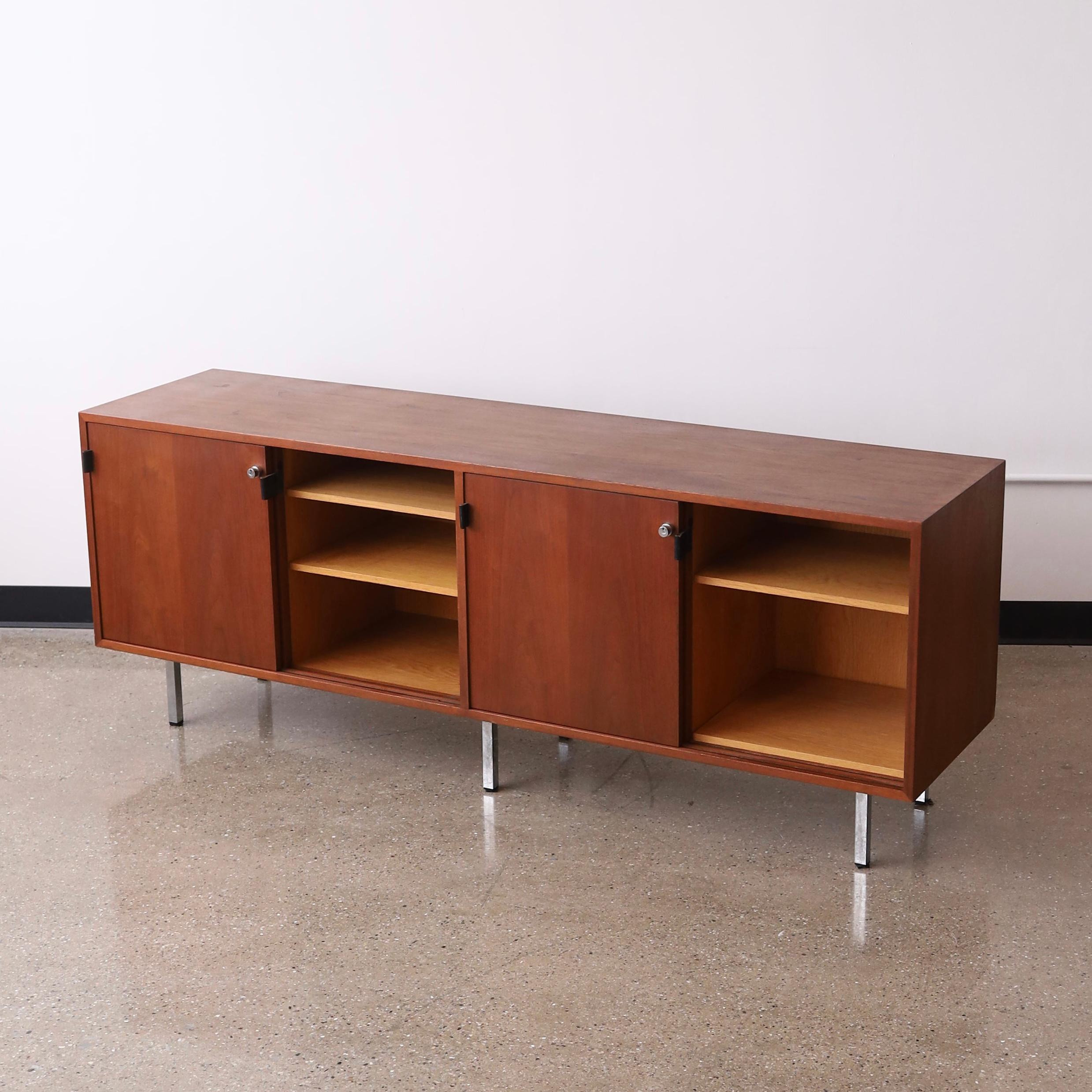 Florence Knoll Walnut Credenza 1