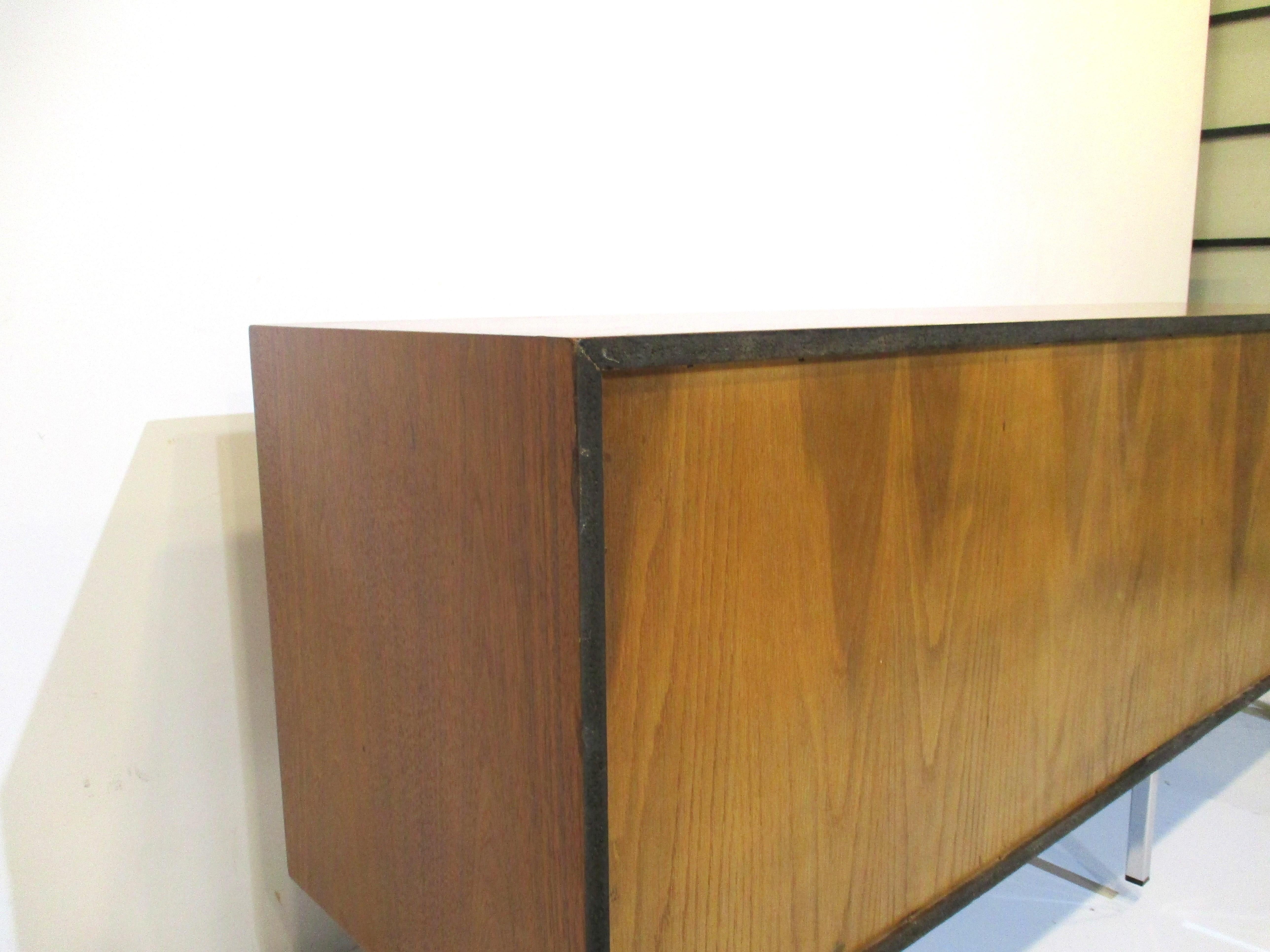 Florence Knoll Walnut Credenza / Sideboard for Knoll 8