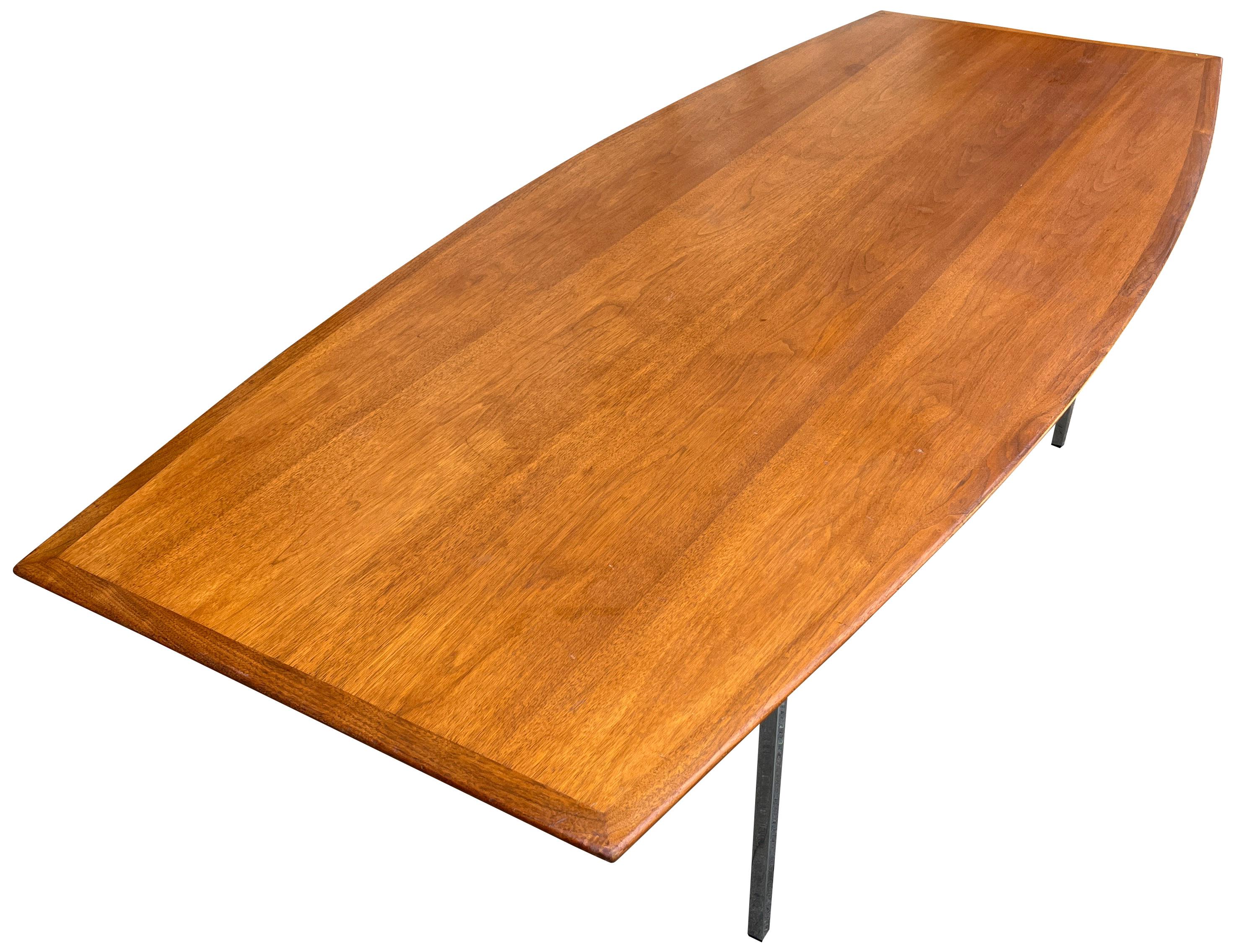 Monumental Florence Knoll Walnut Dining or Conference Table 5