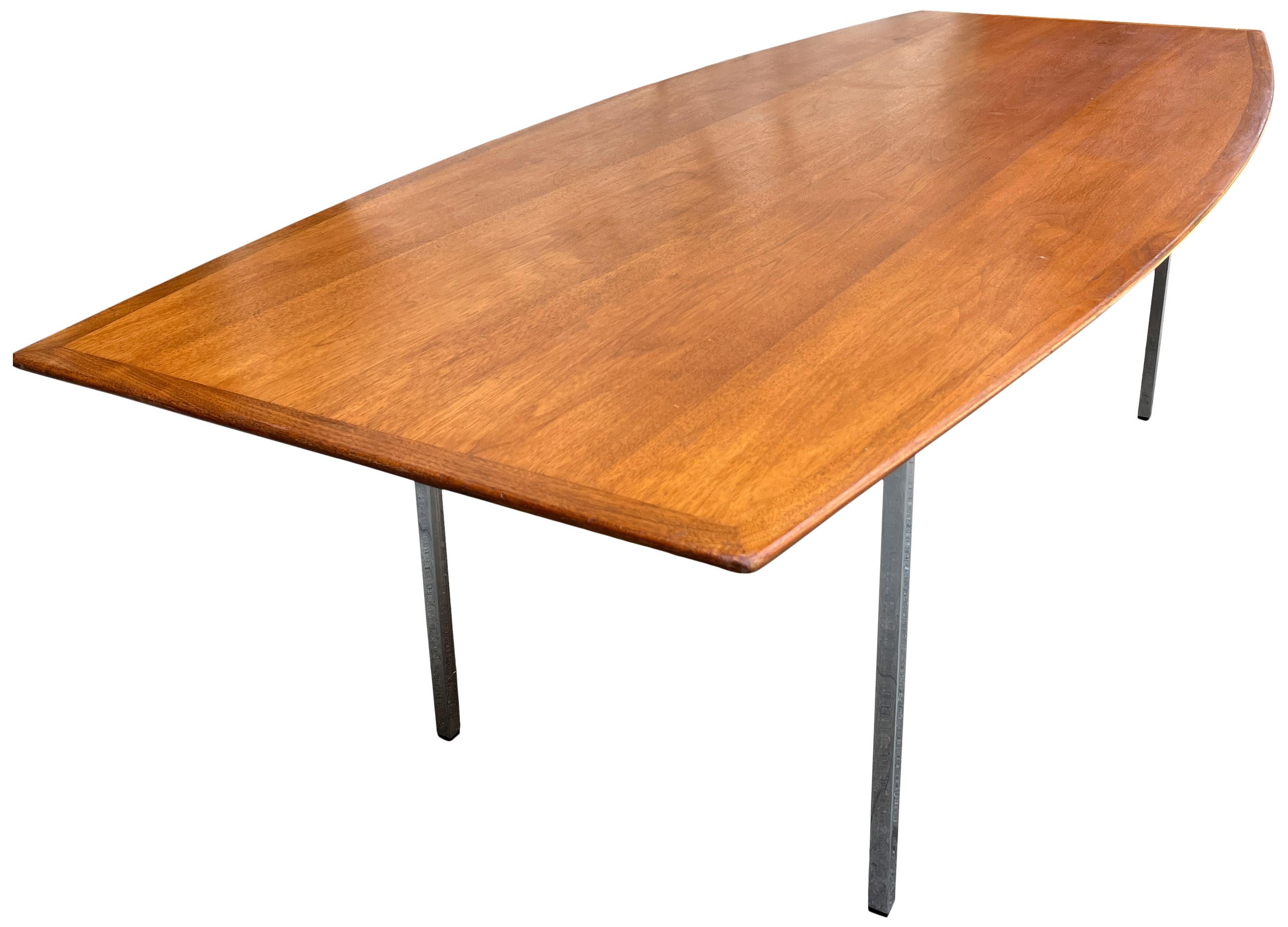 Monumental Florence Knoll Walnut Dining or Conference Table 6