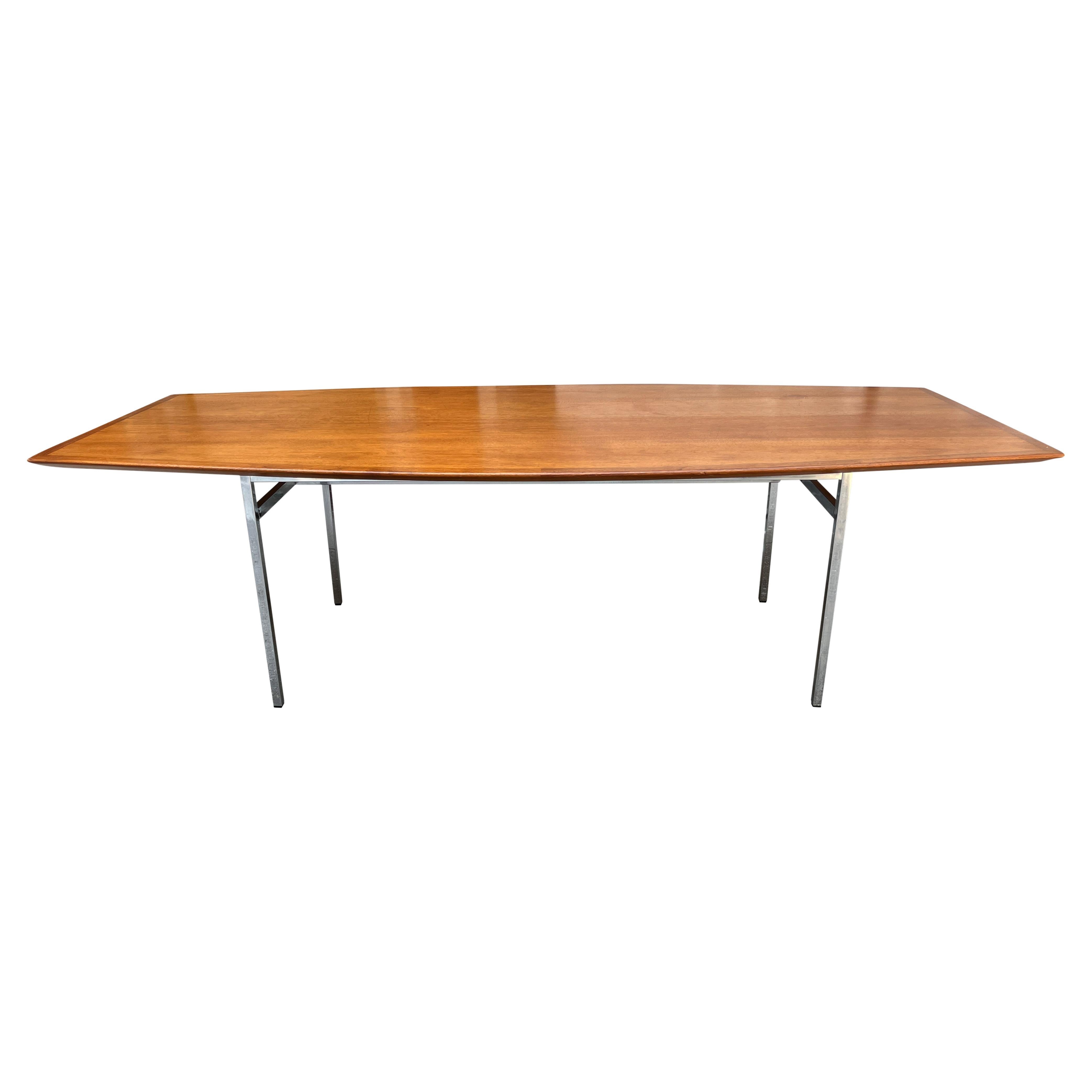 American Monumental Florence Knoll Walnut Dining or Conference Table