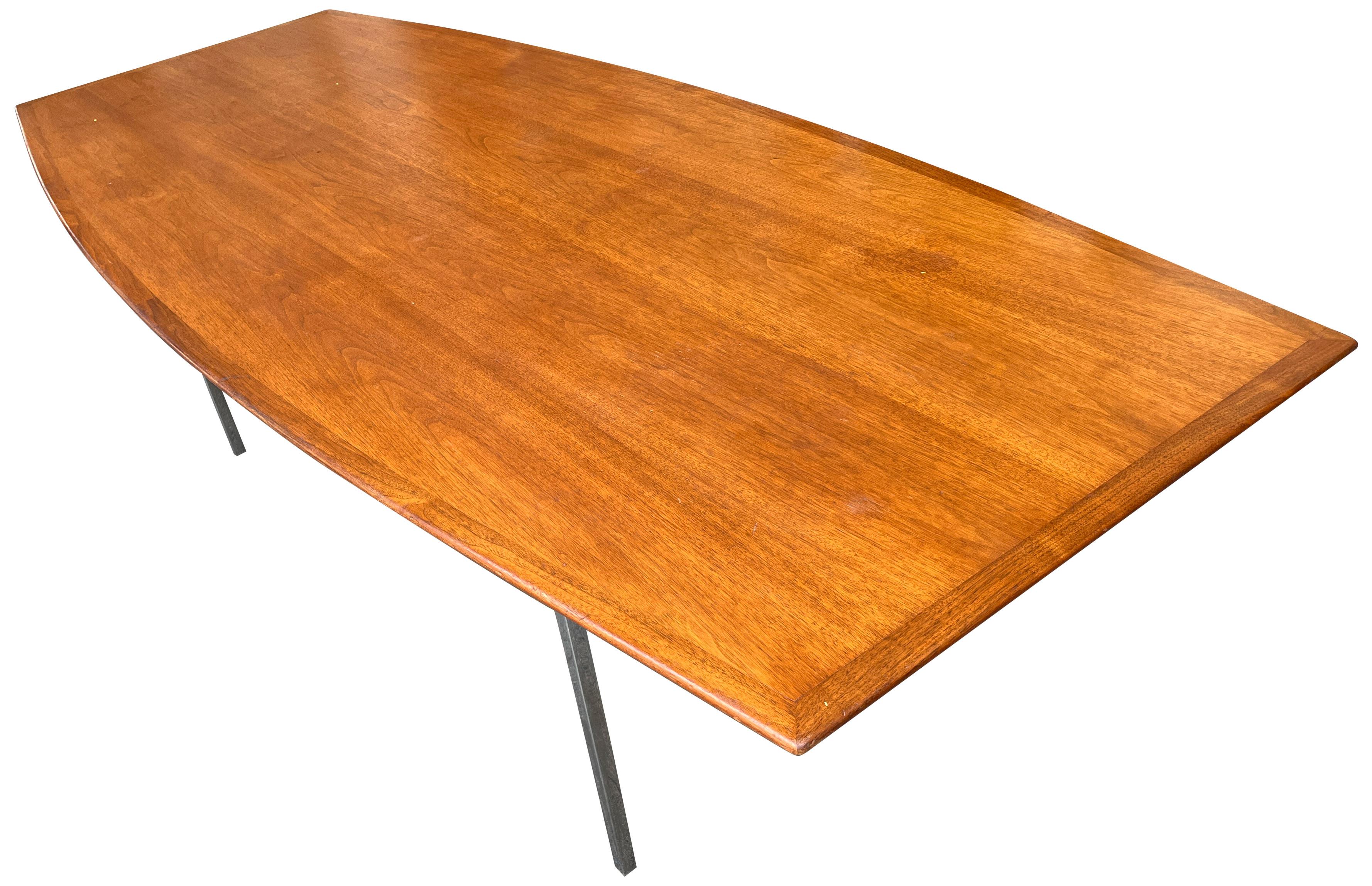 20th Century Monumental Florence Knoll Walnut Dining or Conference Table