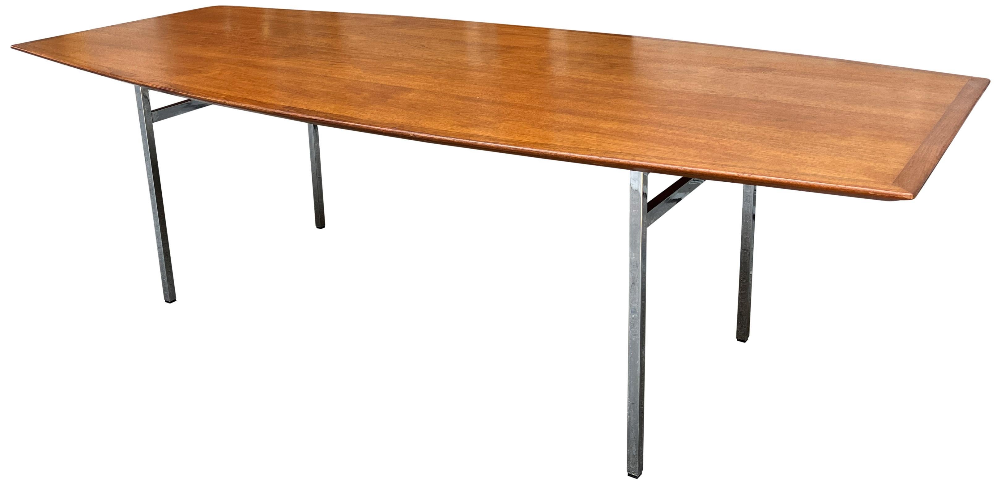 Monumental Florence Knoll Walnut Dining or Conference Table 2