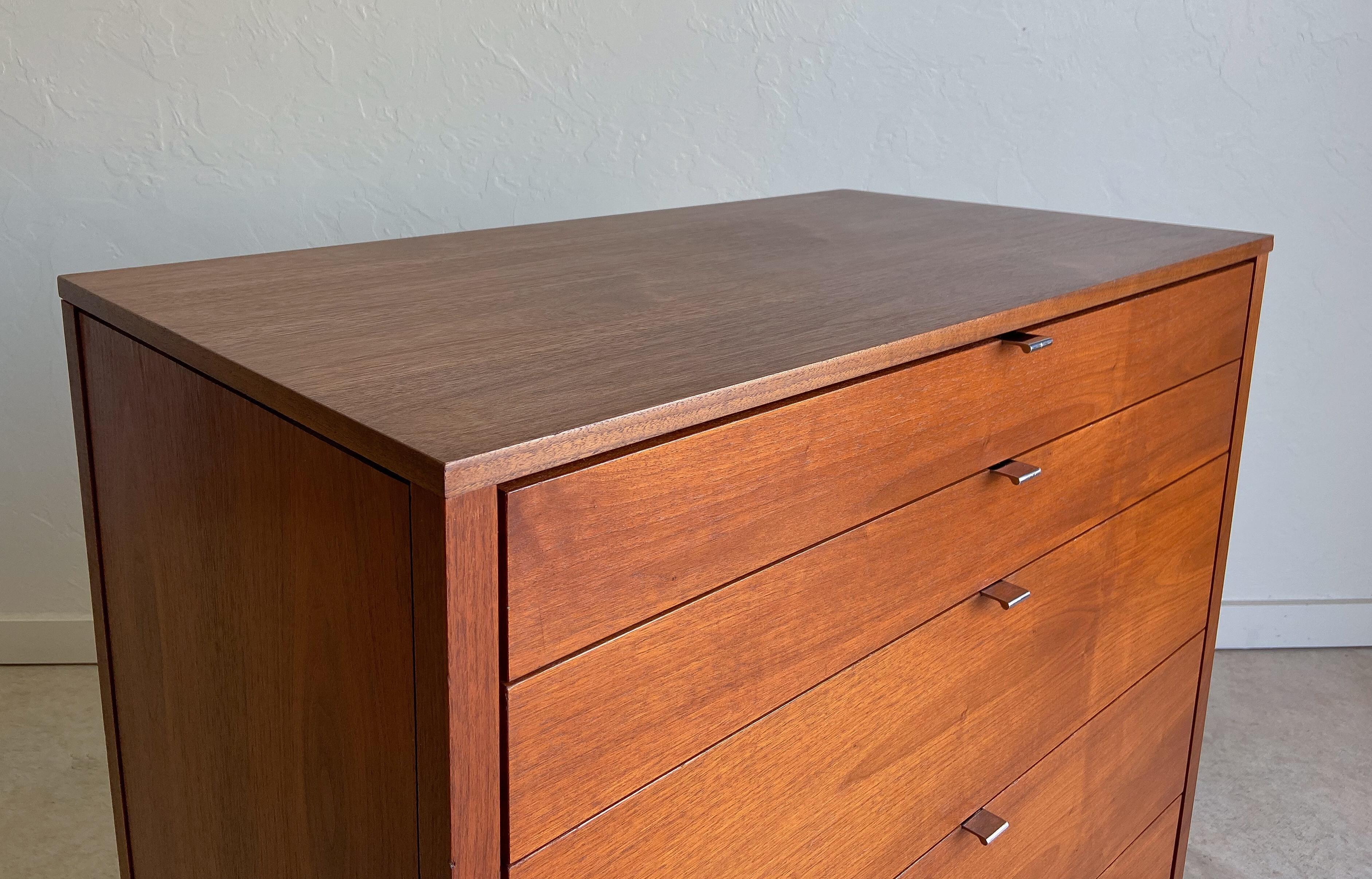 Mid-Century Modern Florence Knoll Walnut Dresser, 1950's