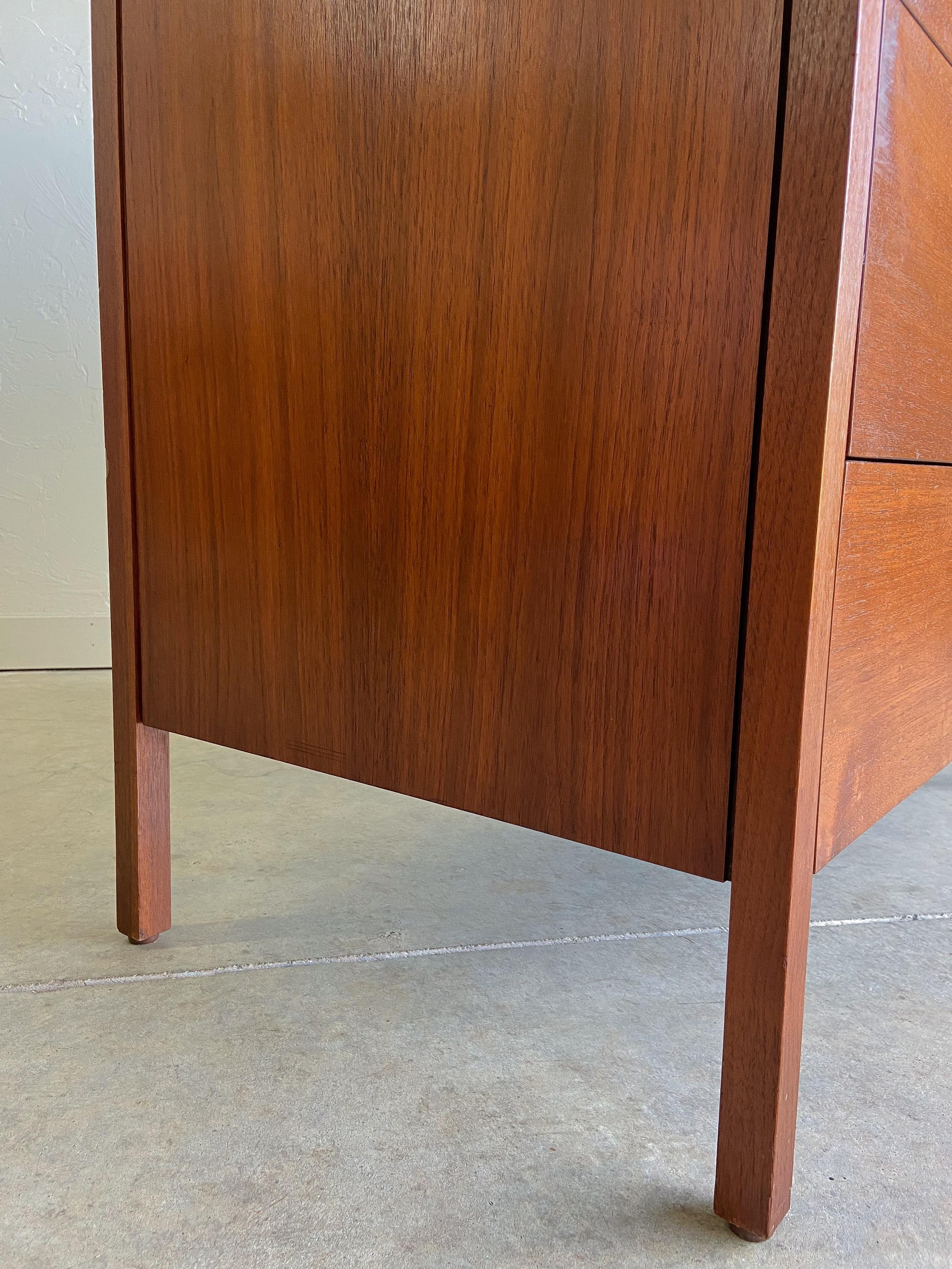 American Florence Knoll Walnut Dresser, 1950's