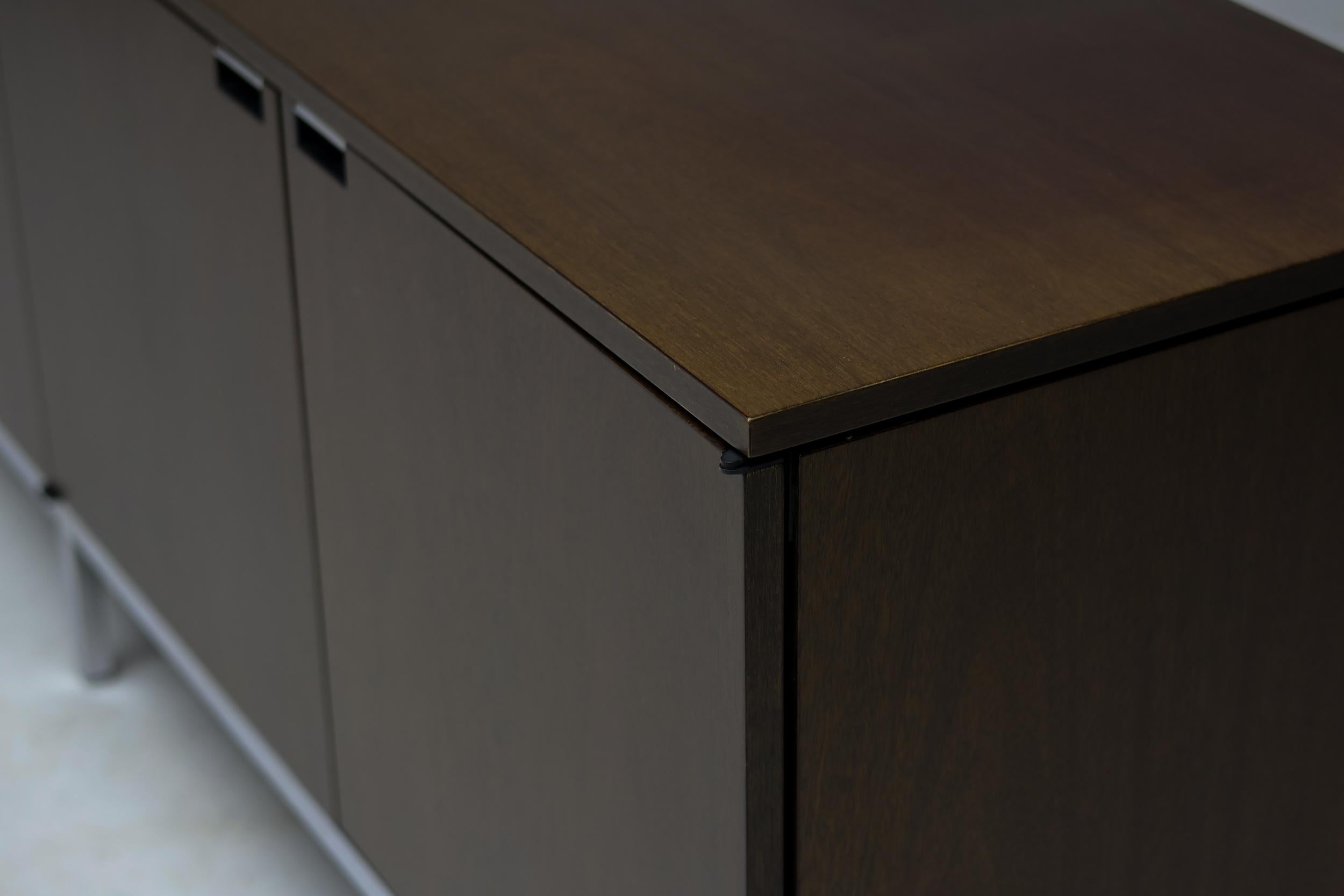 Florence Knoll Walnut Sideboard Mid Century Modern Executive Boardroom Storage For Sale 5