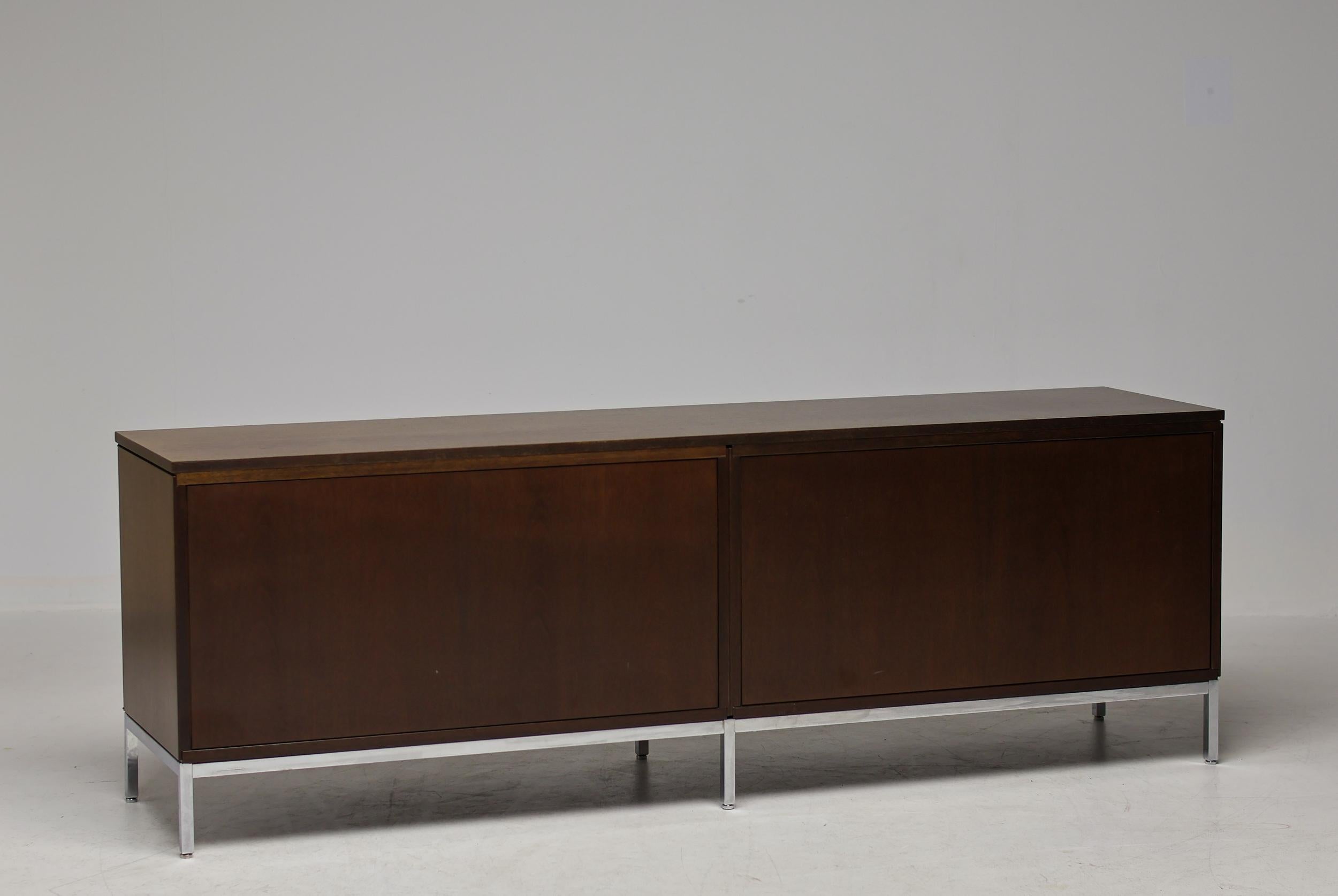 Florence Knoll Walnut Sideboard Mid Century Modern Executive Boardroom Storage For Sale 6