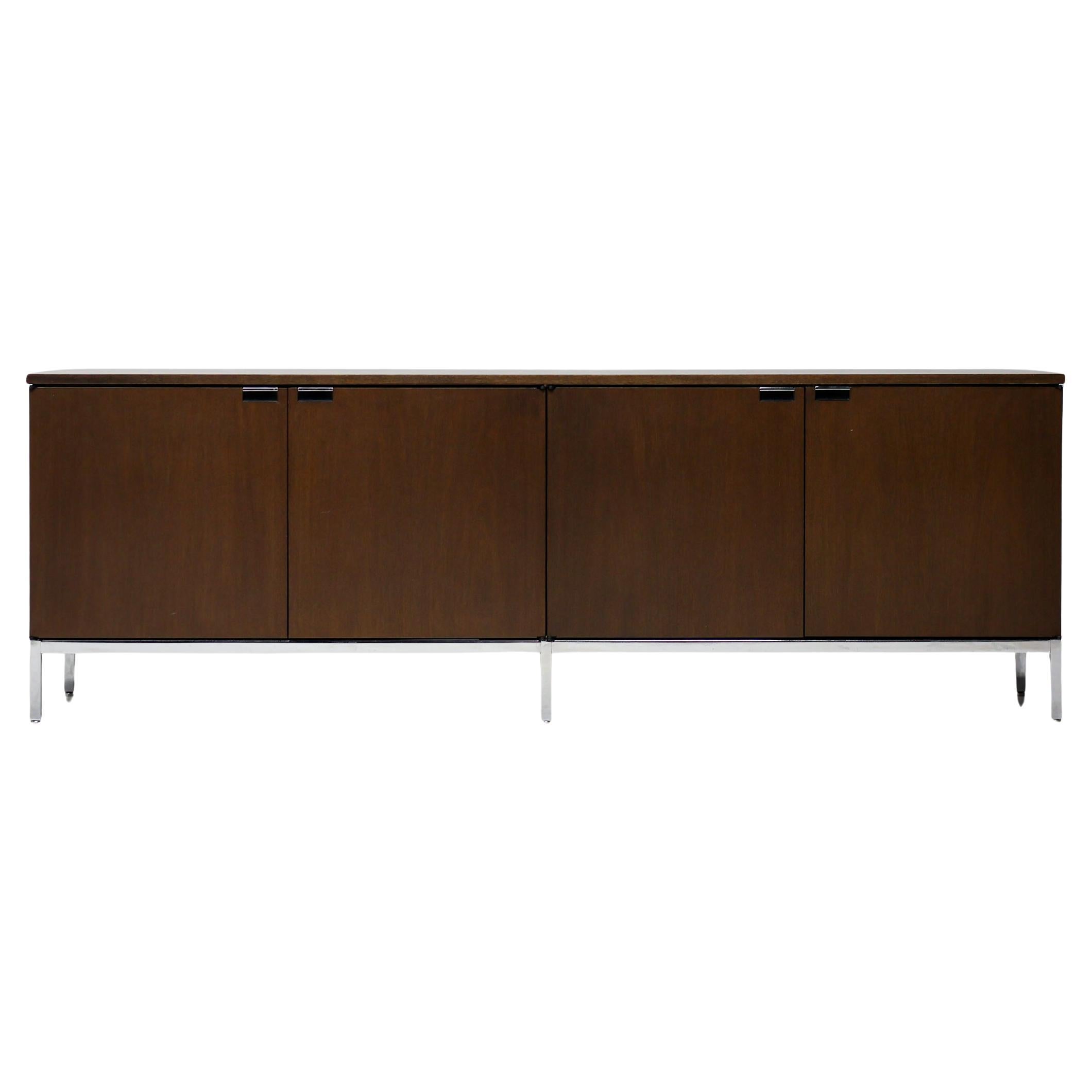 Florence Knoll Walnut Sideboard Mid Century Modern Executive Boardroom Storage