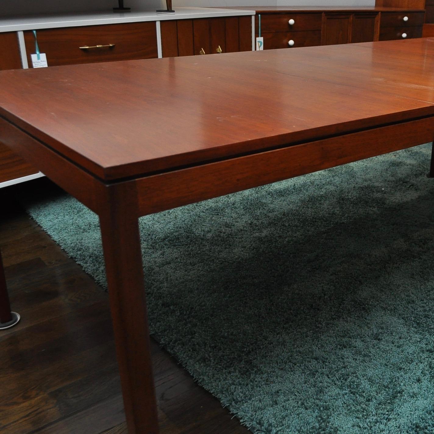 American Florence Knoll Walnut Extension Dining Table
