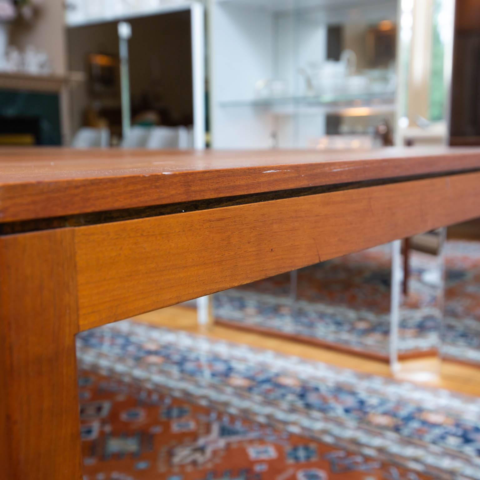 Mid-Century Modern Florence Knoll Walnut Extension Dining Table