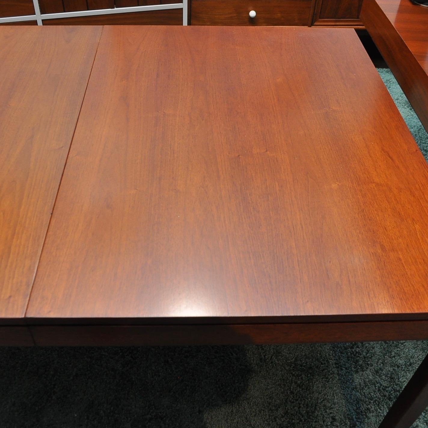 20th Century Florence Knoll Walnut Extension Dining Table