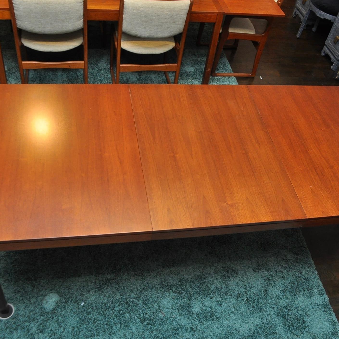 Florence Knoll Walnut Extension Dining Table 1