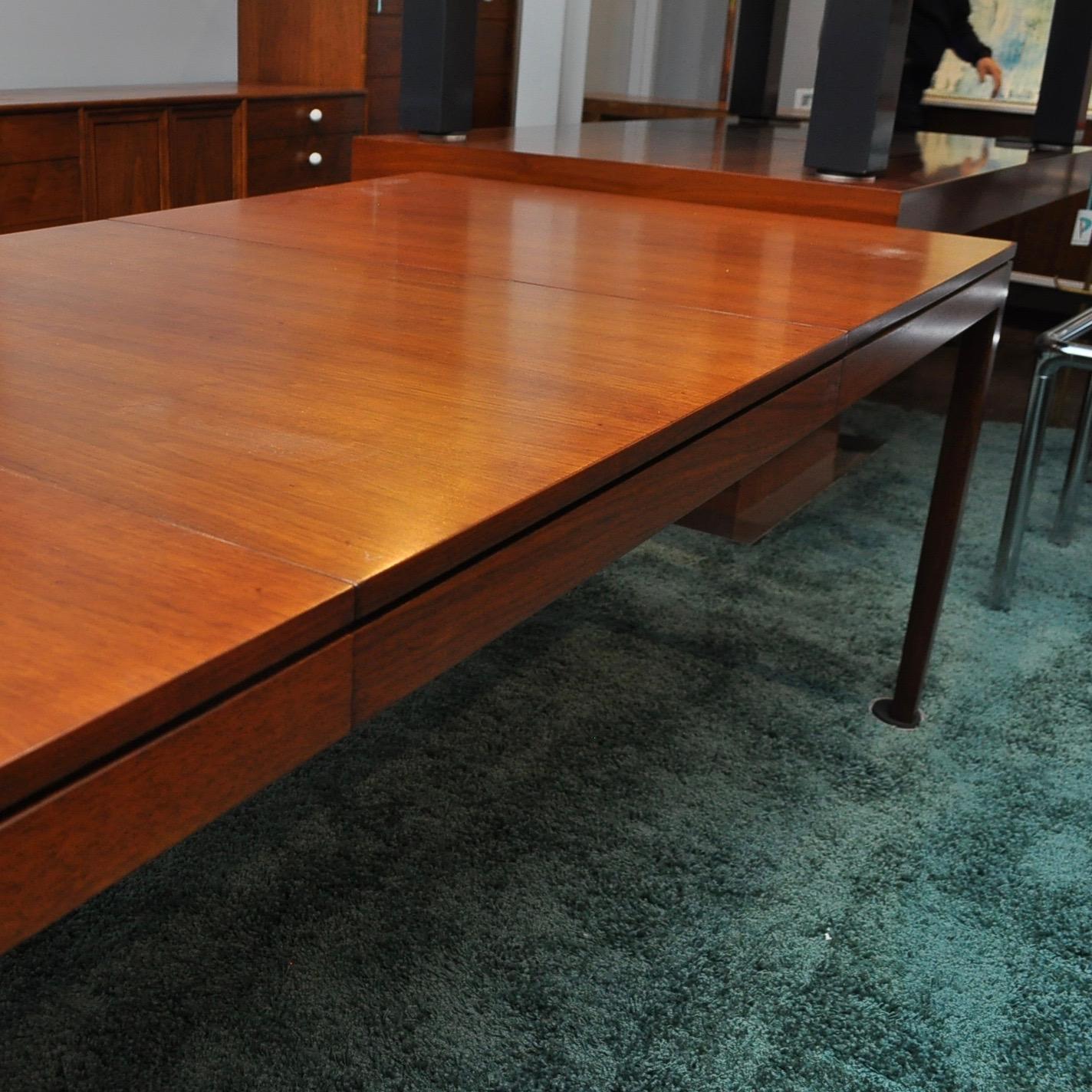 Florence Knoll Walnut Extension Dining Table 3