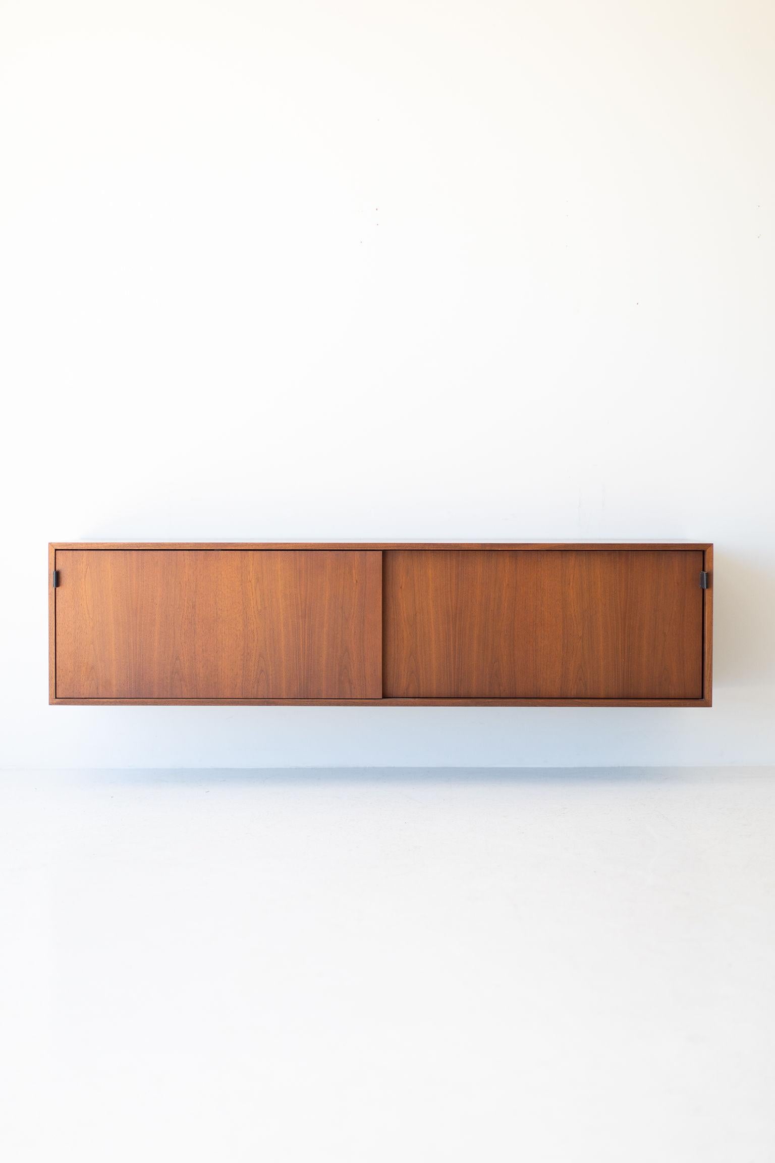 Florence Knoll Walnut Floating Credenza for Knoll Inc. 7