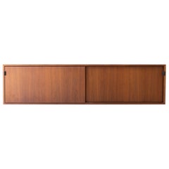 Florence Knoll Walnut Floating Credenza for Knoll Inc.