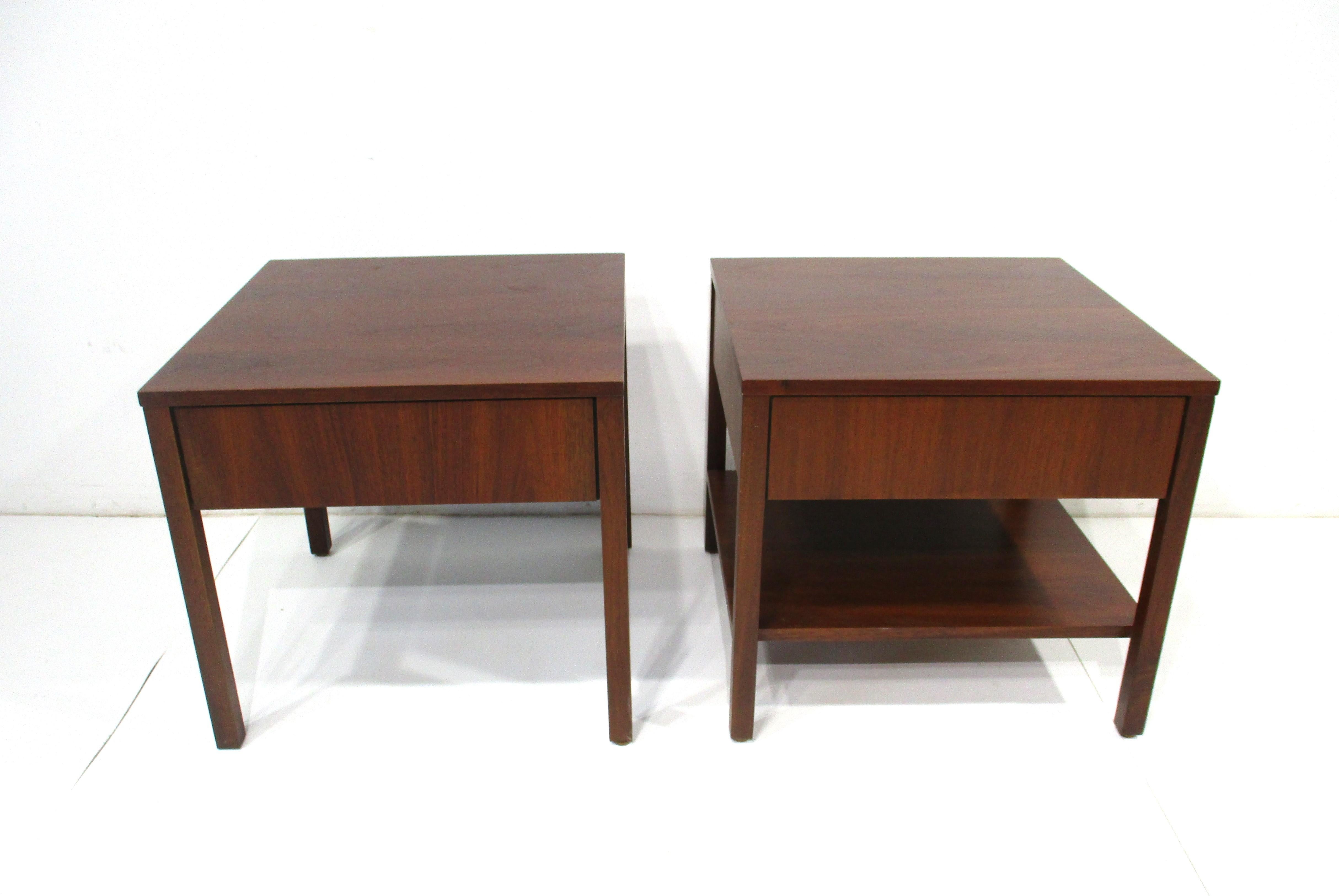 Florence Knoll Walnut Nightstands for Knoll  For Sale 9