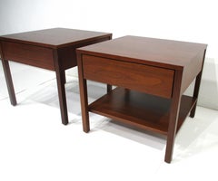 Florence Knoll Walnut Nightstands for Knoll