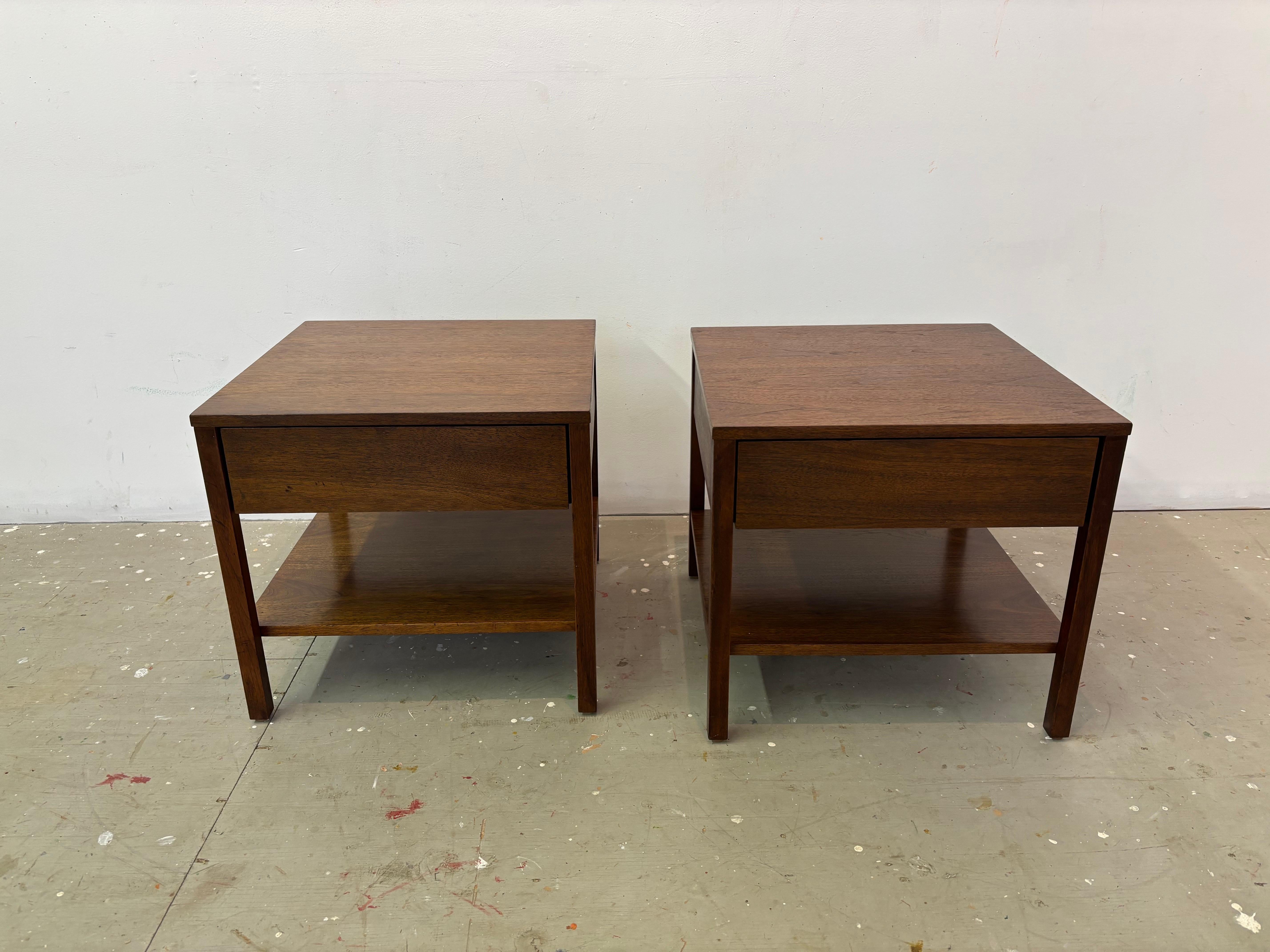 Florence Knoll Walnut Nightstands for Knoll/ PAIR 5