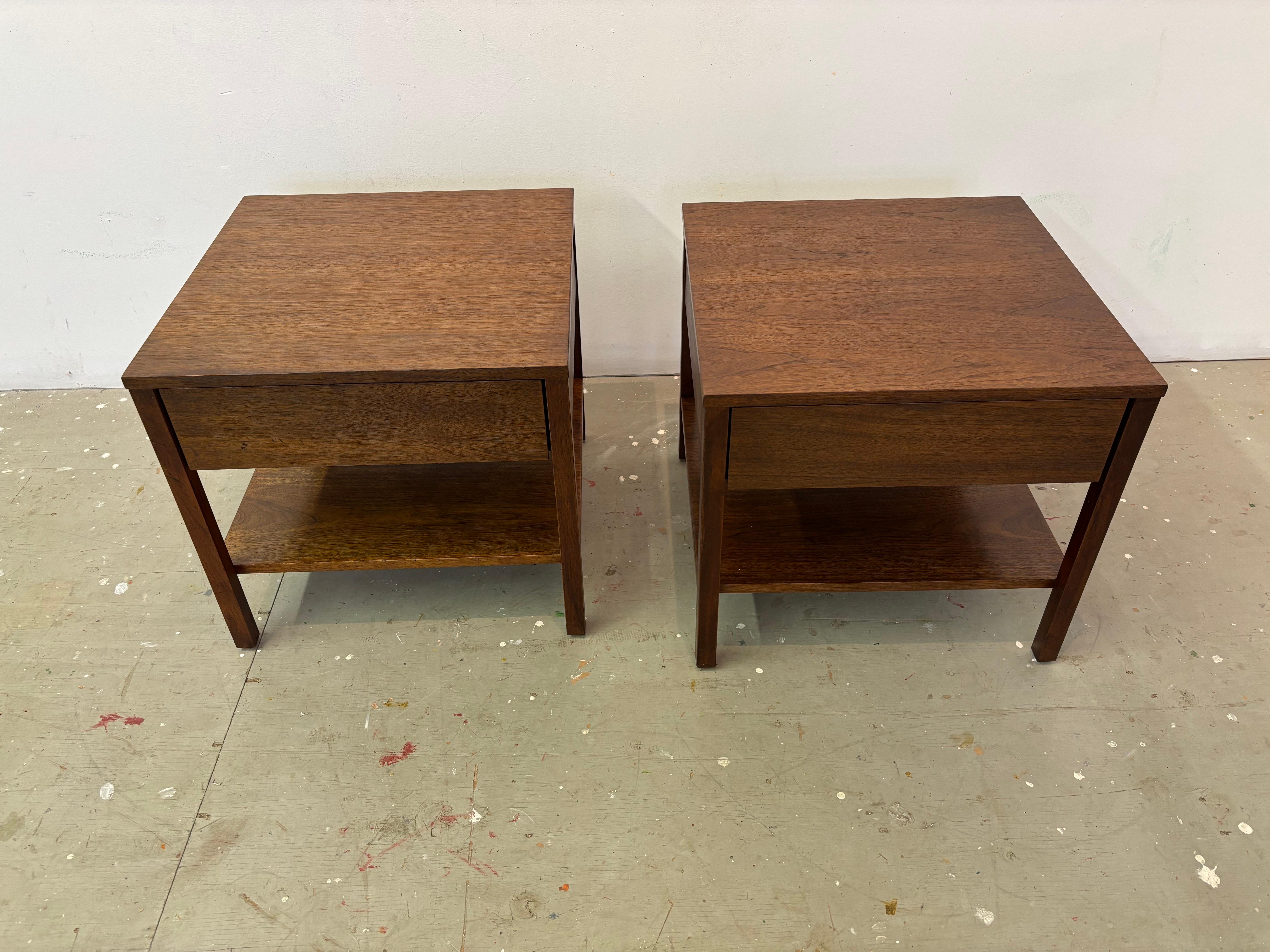 Florence Knoll Walnut Nightstands for Knoll/ PAIR 6
