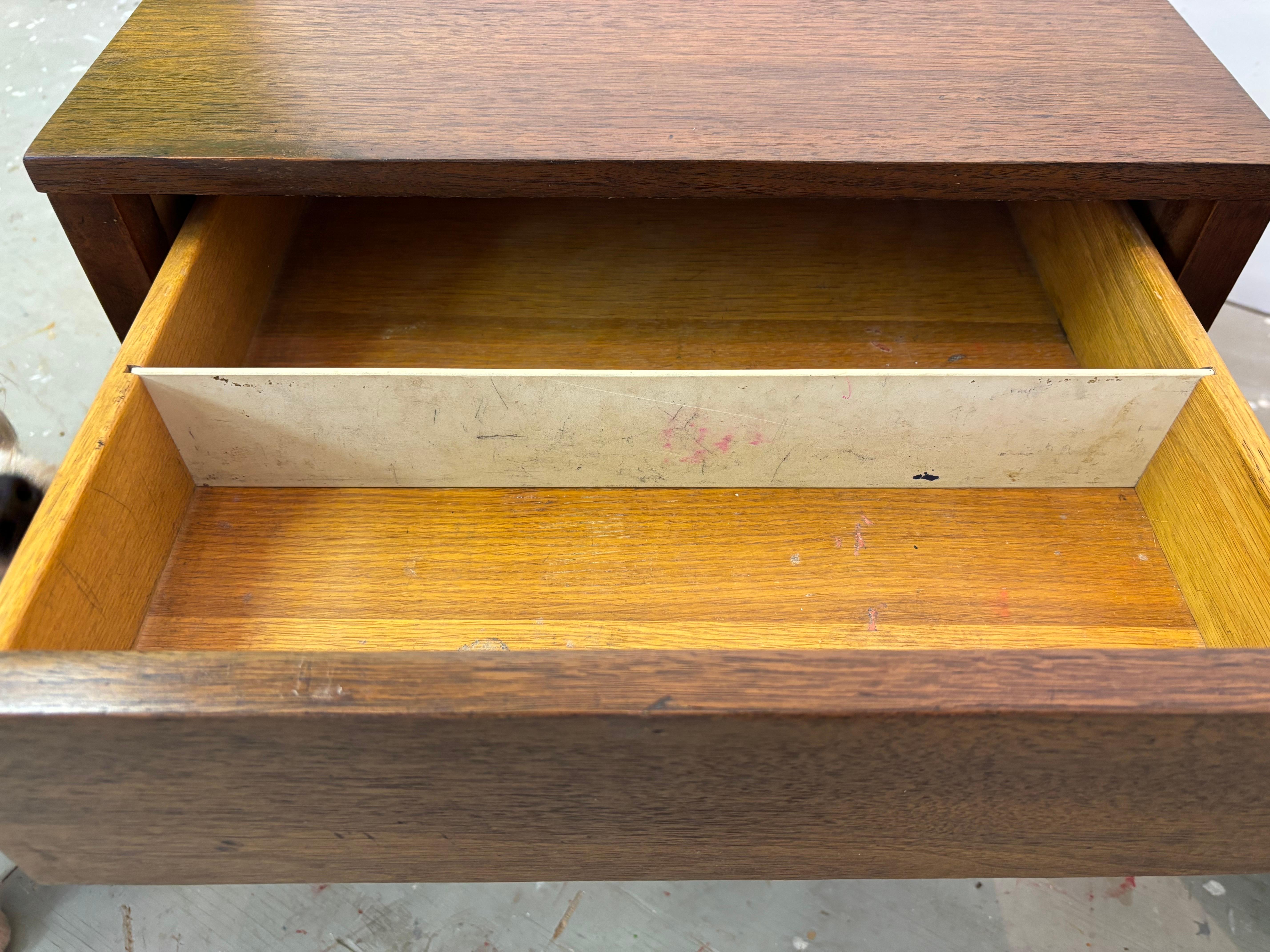 American Florence Knoll Walnut Nightstands for Knoll/ PAIR