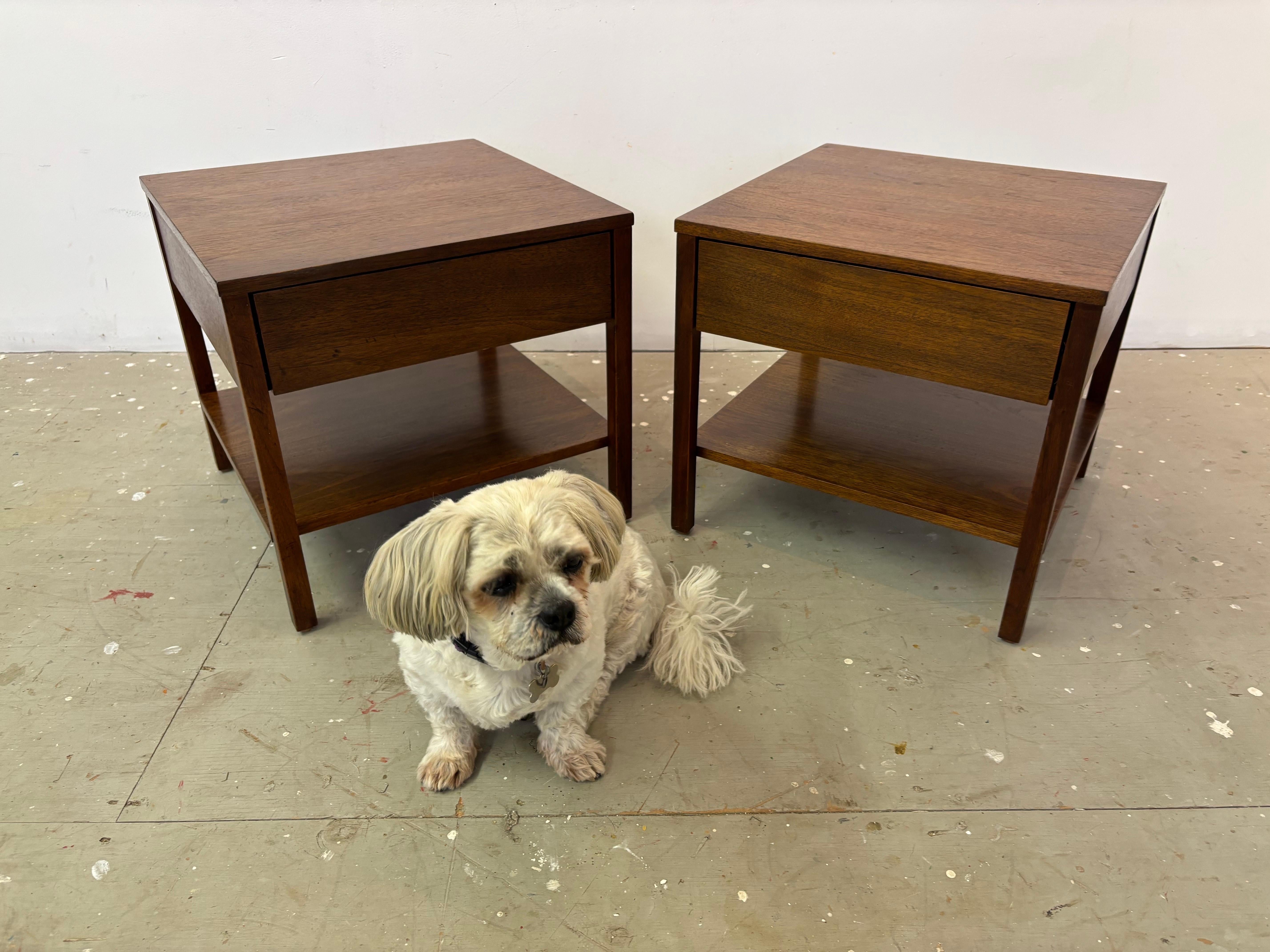 Florence Knoll Walnut Nightstands for Knoll/ PAIR 1